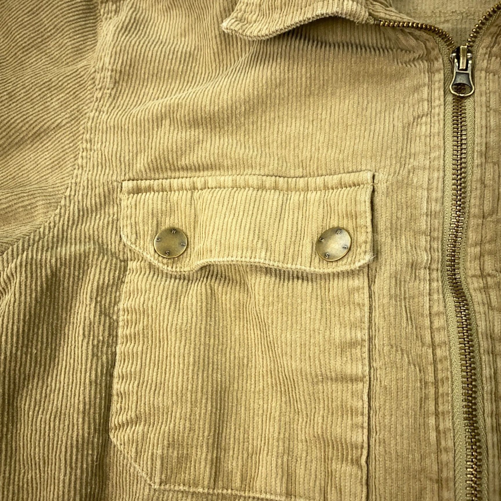 WeSC WeSC Corduroy Jacket Womens Medium Tan Full Zip Brown Cotton Jacket Women's Regular M Size M / US 6-8 / IT 42-44 - 5 Thumbnail