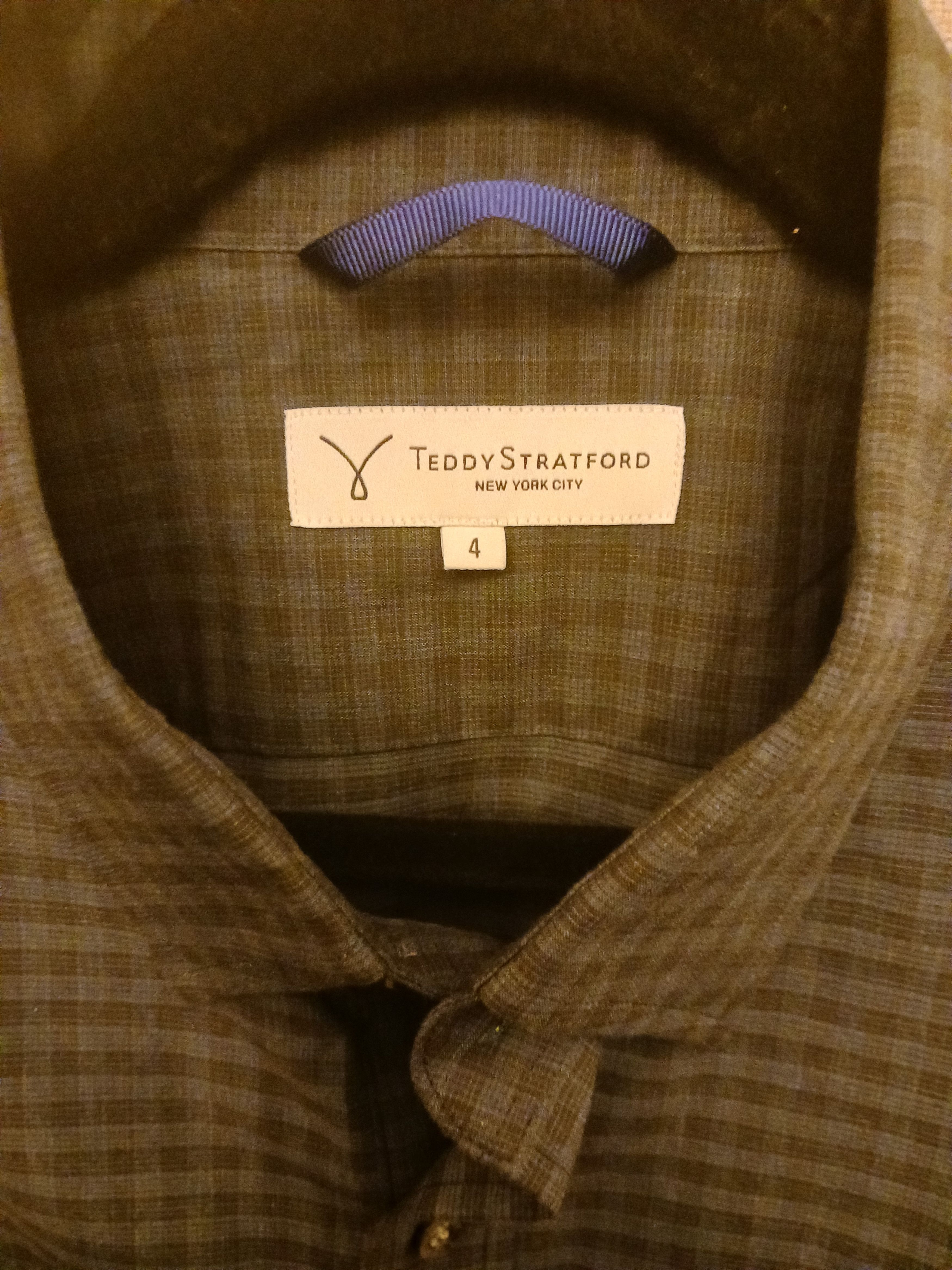 Designer NWOT 100% Cotton Checkered Long Sleeve Shir Size US XL / EU 56 / 4 - 3 Thumbnail