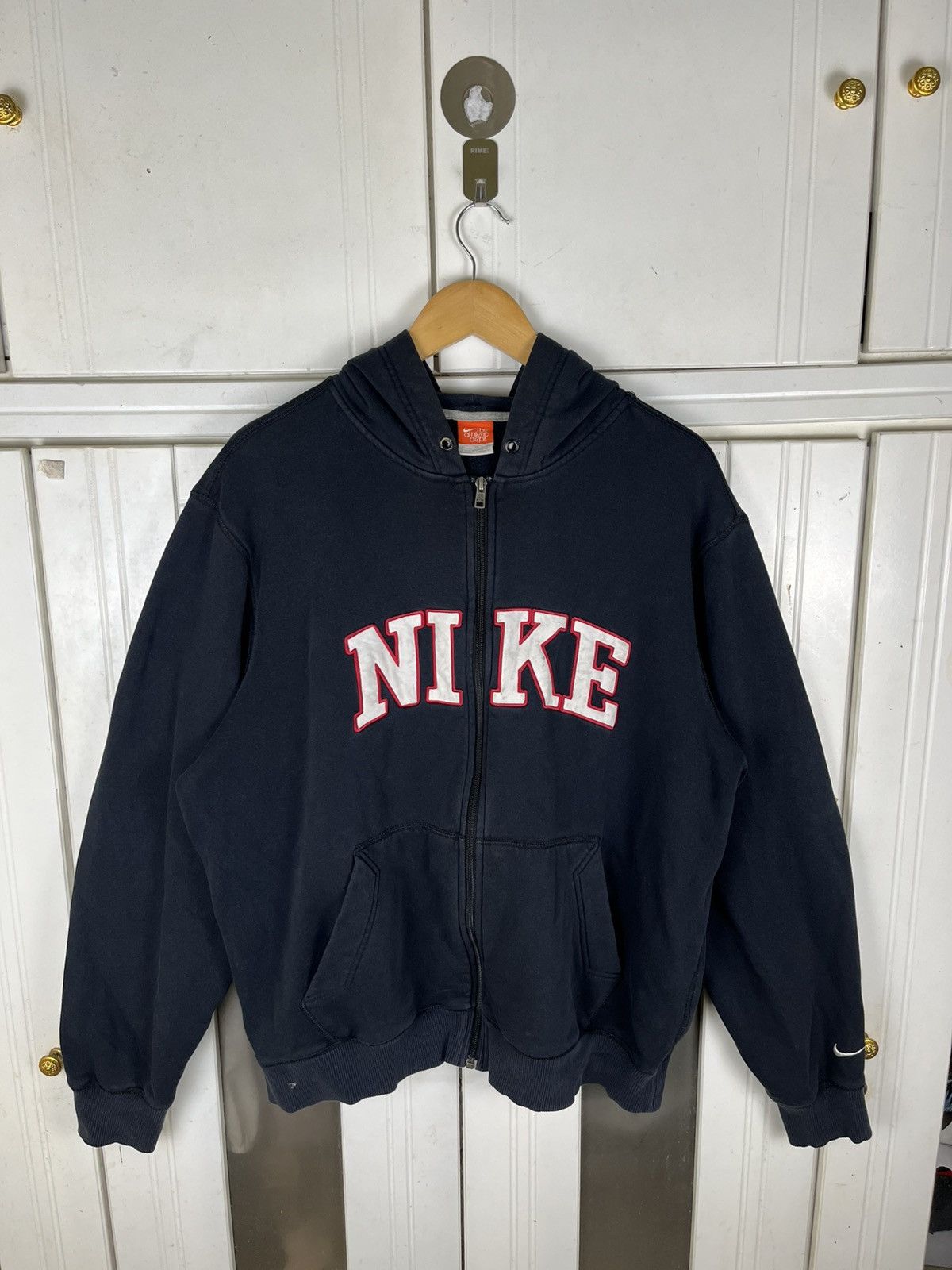 Nike Vintage Nike Spellout Zipper Hoodies Size US XL / EU 56 / 4 - 1 Thumbnail