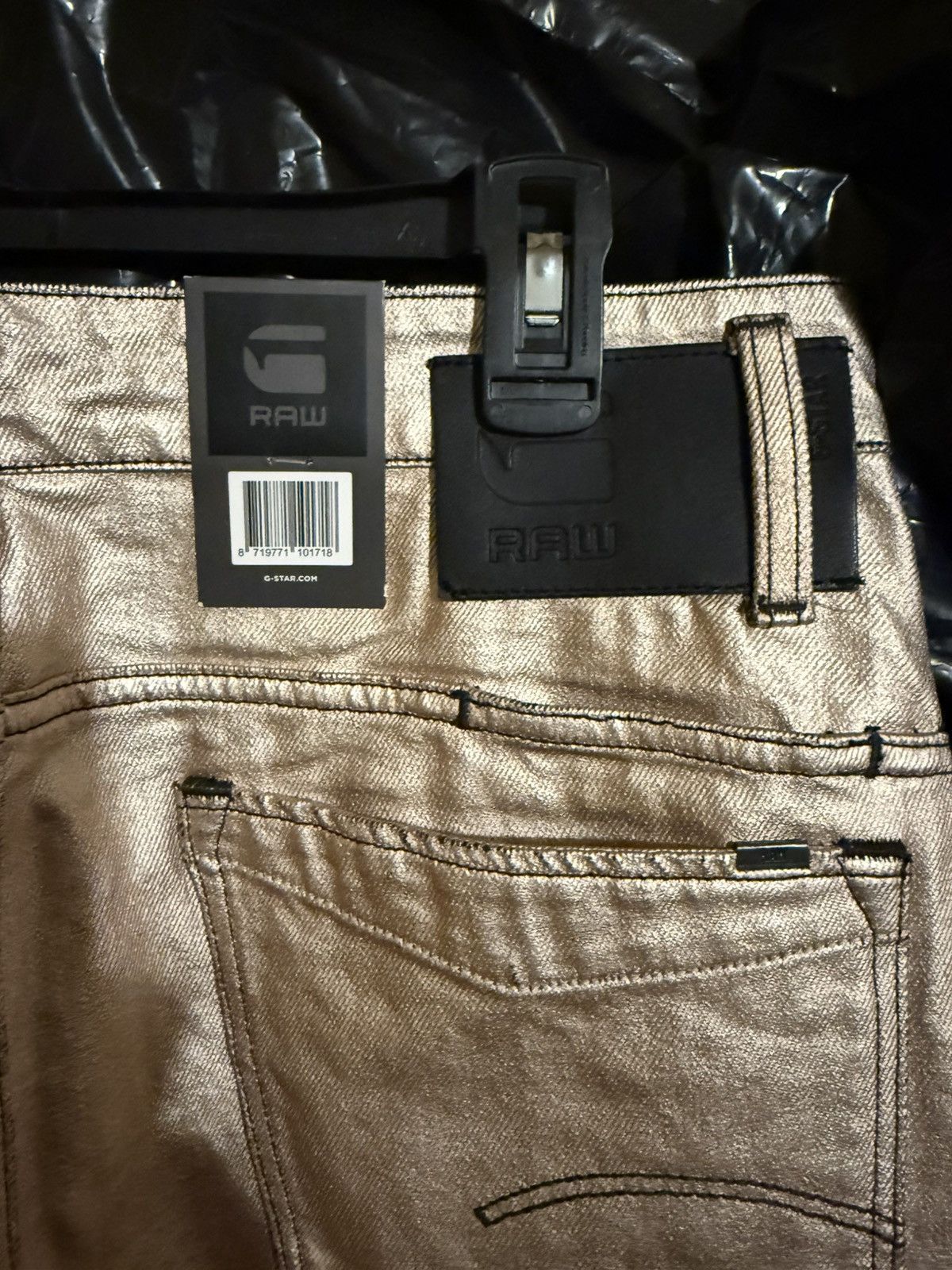 G-Star G-Star Metallic Gold Jeans Scutar 3D 30/32 baggy fit NWT Size US 30 / EU 46 - 4 Thumbnail