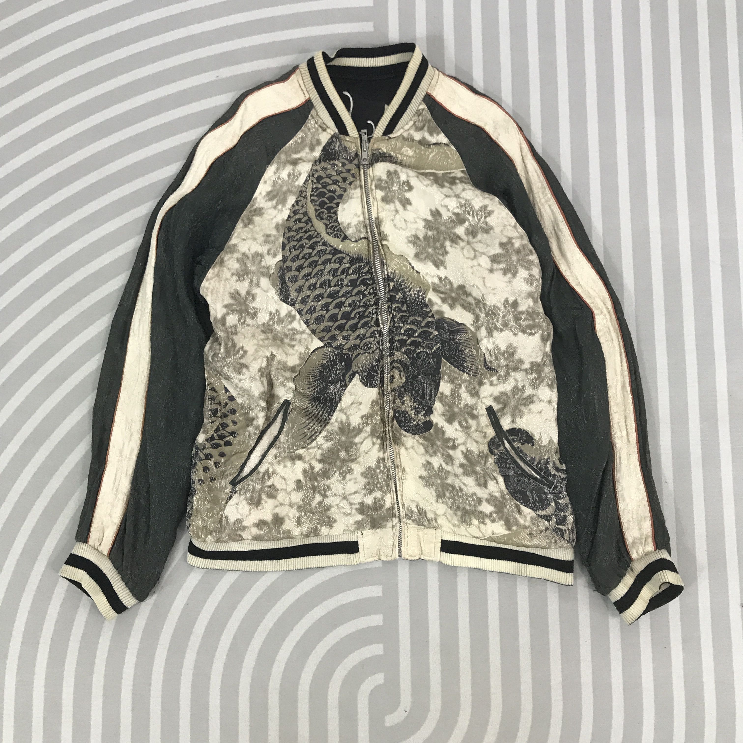 Designer × Japanese Brand Vintage Japanese brand Sukajan fish embroidery Jacket Size US L / EU 52-54 / 3 - 1 Thumbnail