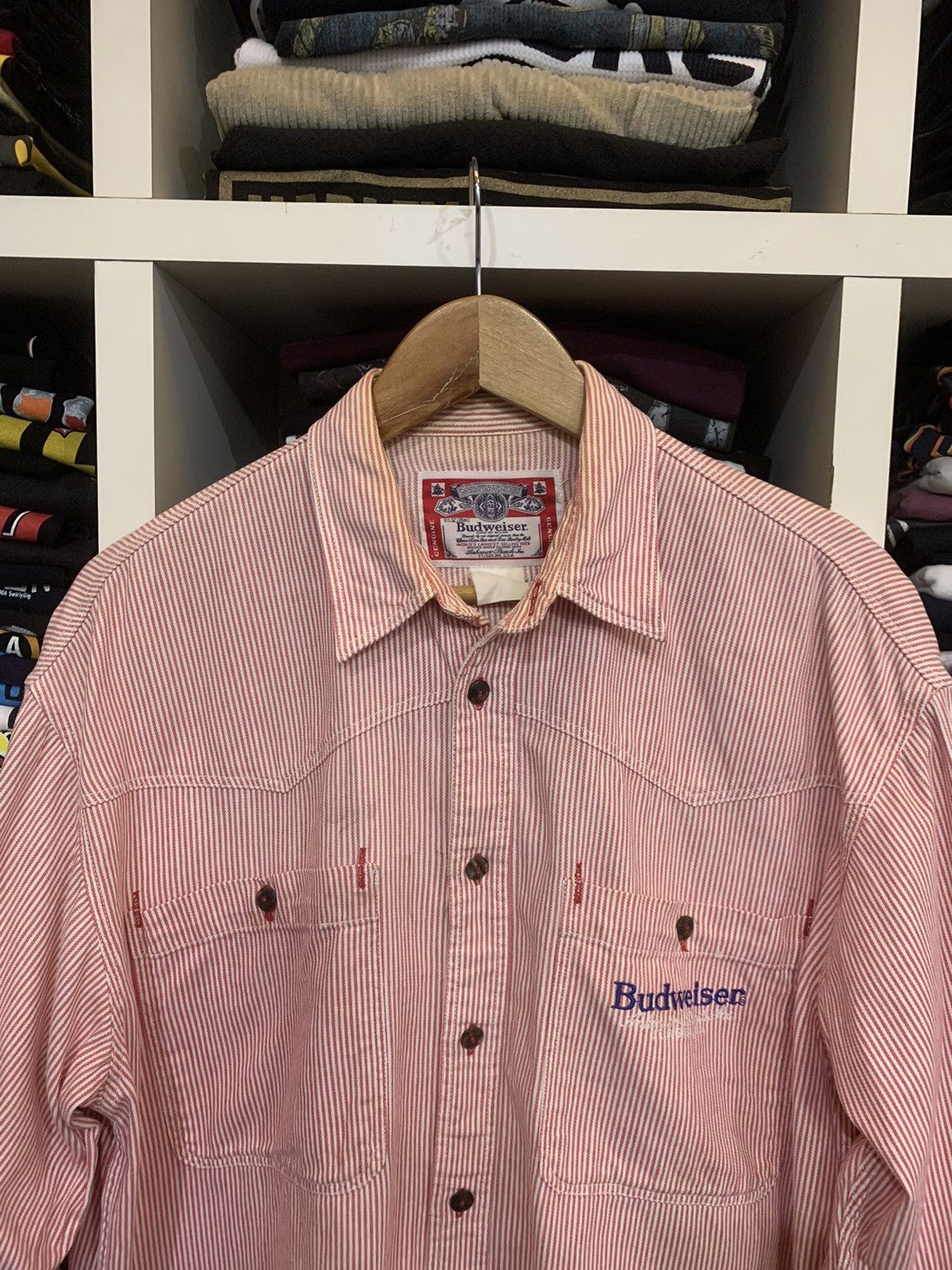 Budweiser × Vintage Vintage Budweiser Button Shirt Size US L / EU 52-54 / 3 - 3 Thumbnail