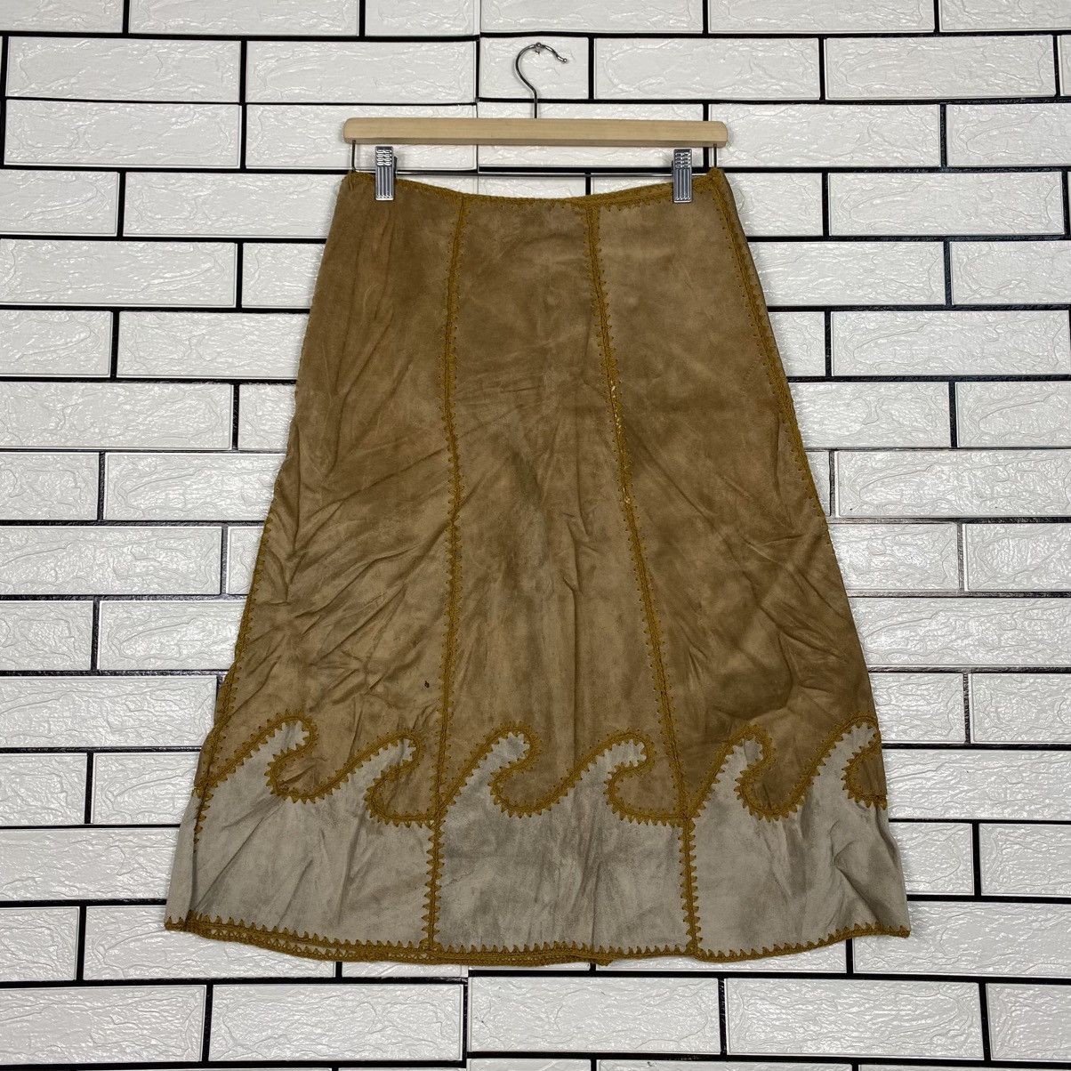 Japanese Brand 📌Vintage Unbranded Genuine Leather Long Skirt Issey Miyake Size 28" / US 6 / IT 42 - 9 Thumbnail