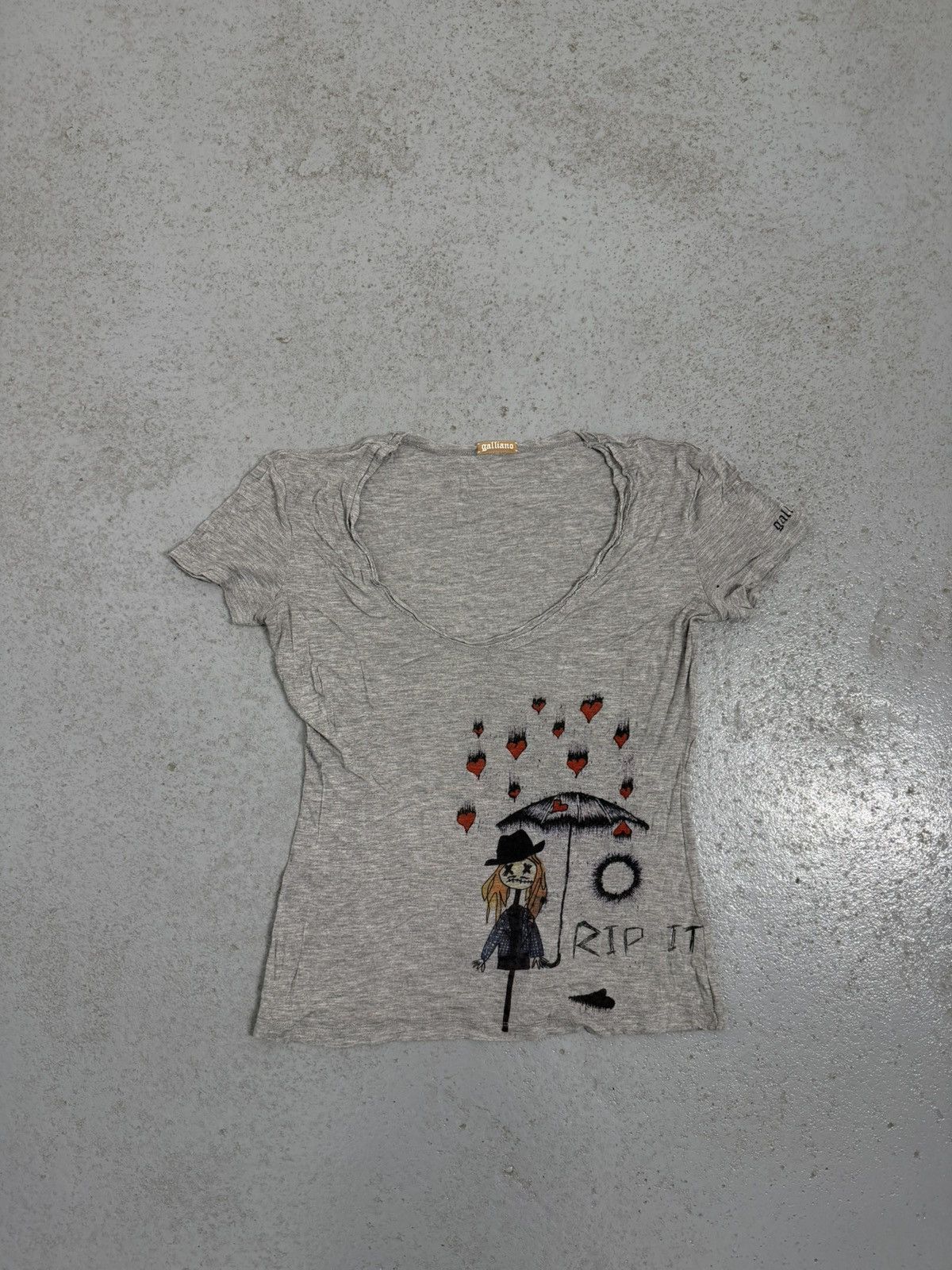 John Galliano Vintage John Galliano Rip It Light Tee Size S / US 4 / IT 40 - 1 Thumbnail