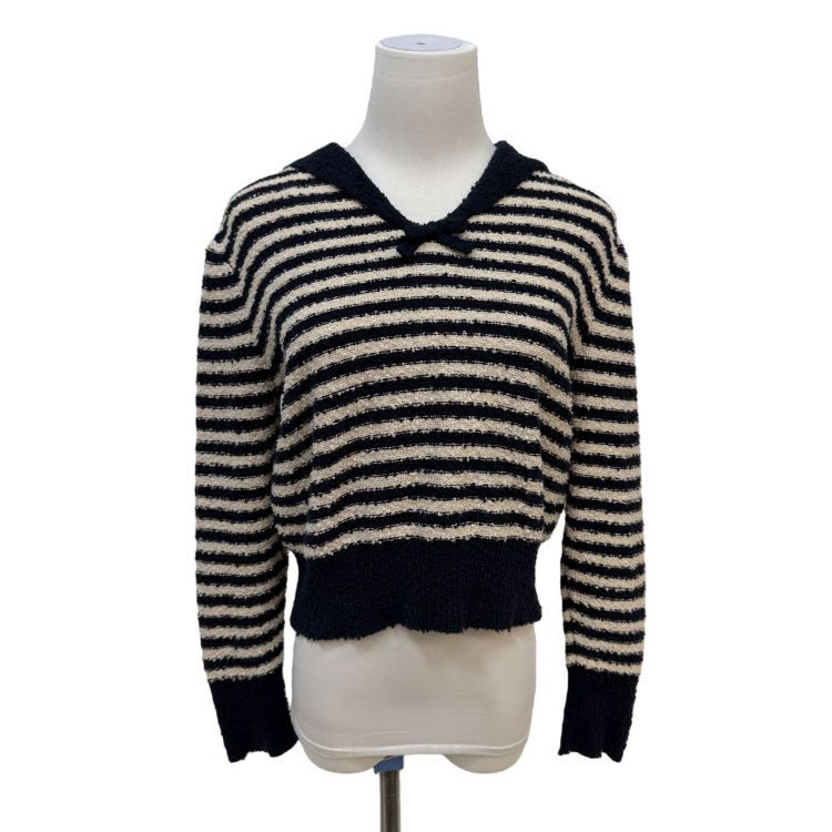 Dior Christian Dior Sailor Collar Striped Sweater Size 36 Size XS / US 0-2 / IT 36-38 - 1 Thumbnail