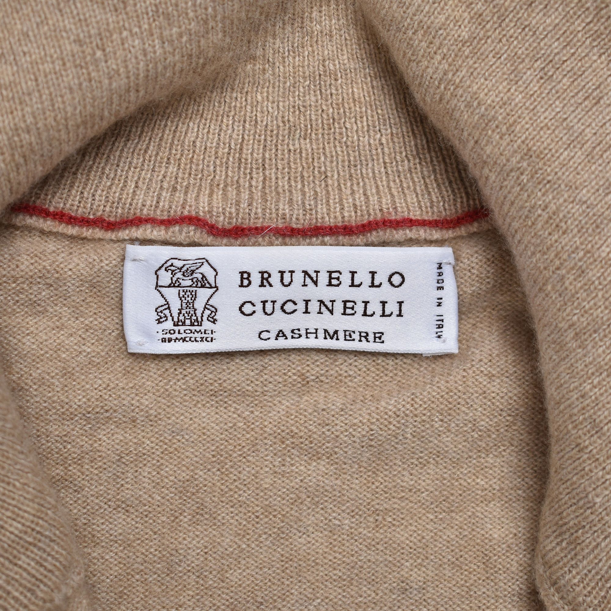 Brunello Cucinelli *BNWOT* BRUNELLO CUCINELLI 100% Cashmere Half-Zip Sweater Size US M / EU 48-50 / 2 - 2 Thumbnail