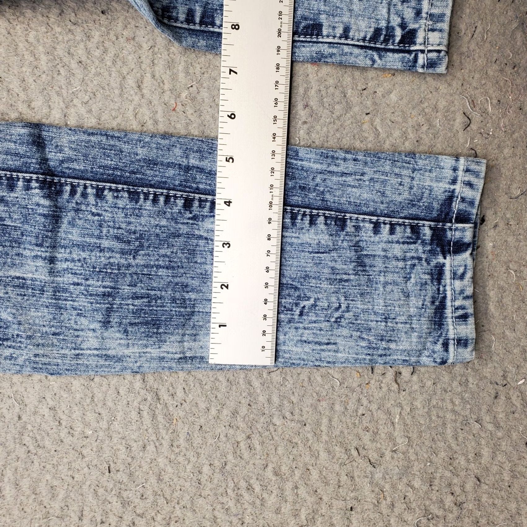 Vintage Rampage Jeans Womens 3 Denim Stretch Acid Wash Skinny Leg Casual Streetwear Womens Size 3 Blue Denim 26x30 5-Pocket Size 26" / US 2 / IT 38 - 5 Thumbnail