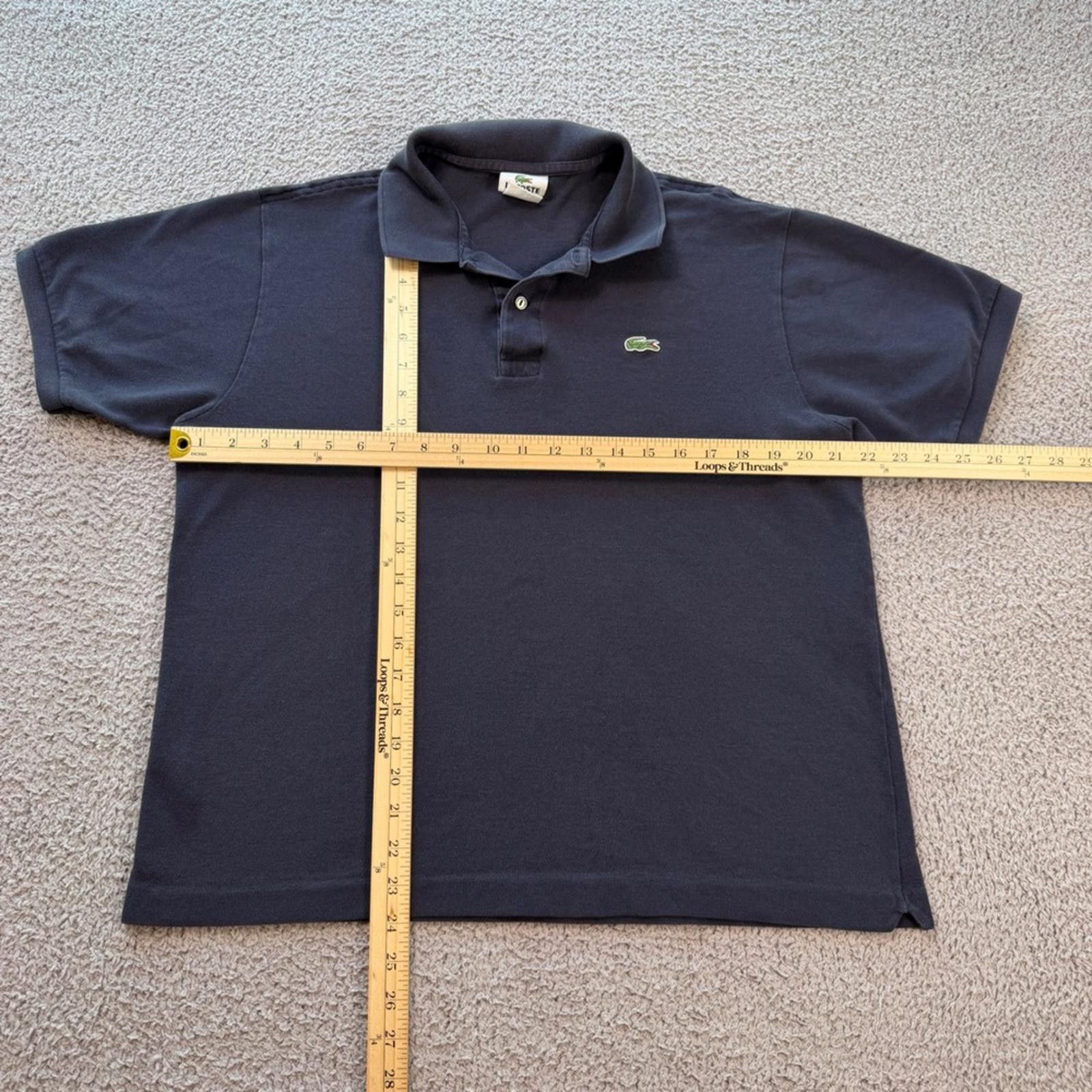 Lacoste Lacoste Mens Navy Blue Pique Cotton Polo Shirt 6 XL Size US XL / EU 56 / 4 - 2 Thumbnail