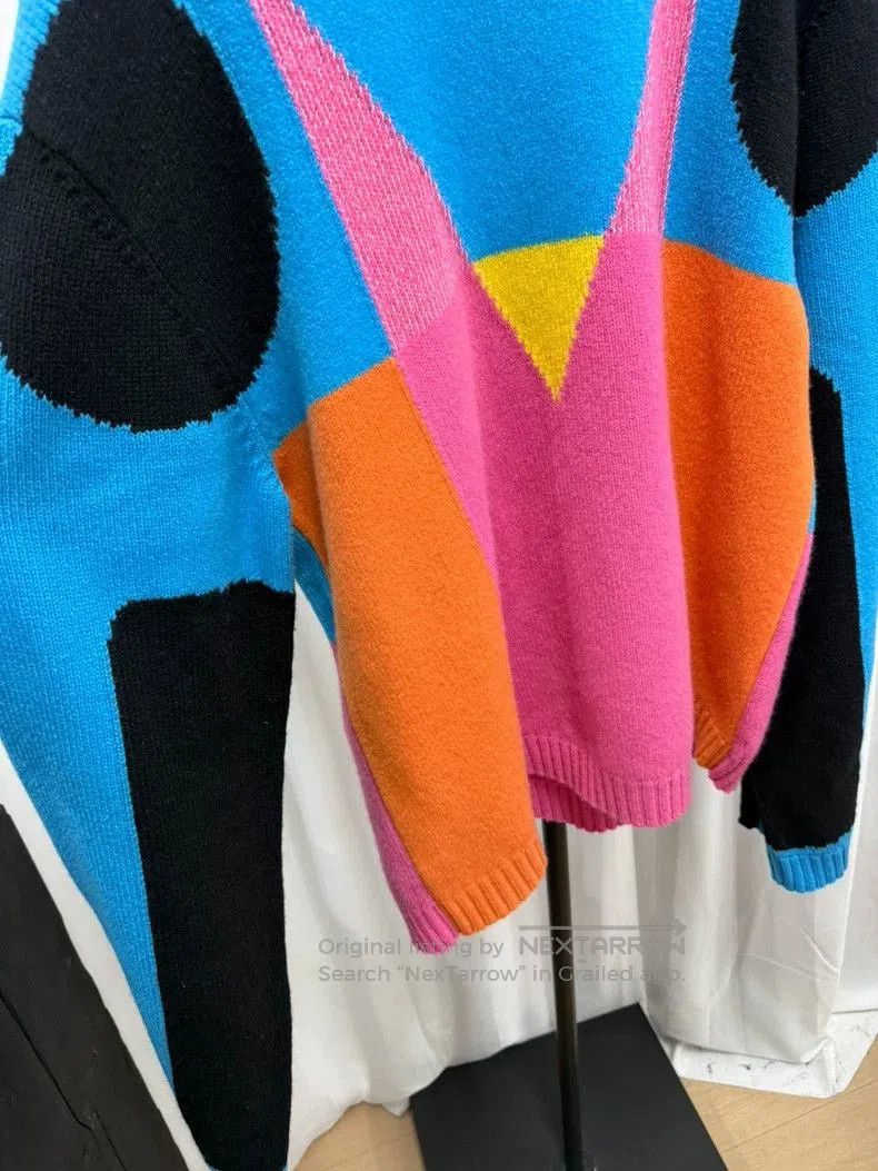 Walter Van Beirendonck Colorful Patterned Oversized Sweater. Size US M / EU 48-50 / 2 - 5 Thumbnail