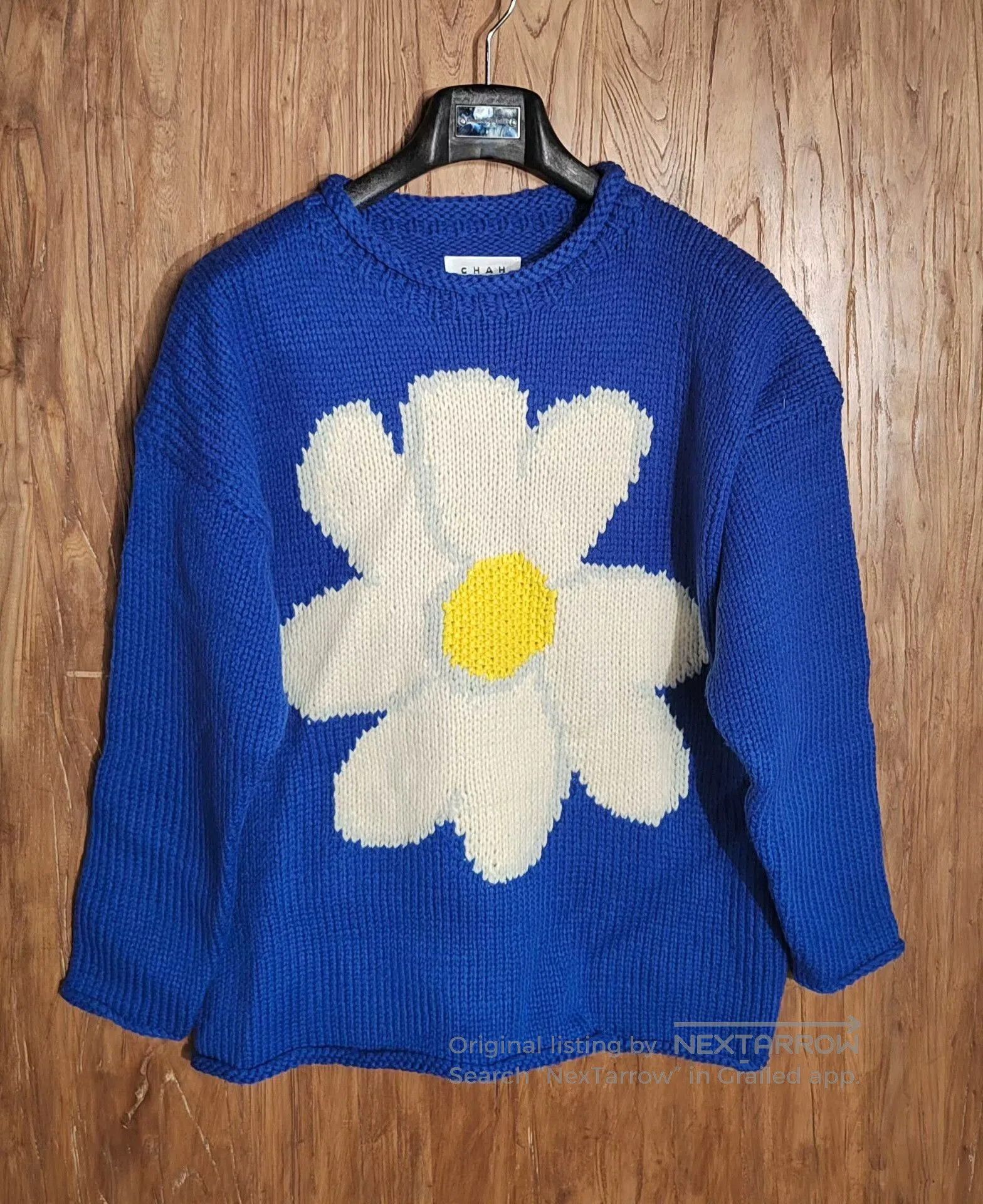 Japanese Brand Blue Daisy Sweater for Fall and Winter. Size M / US 6-8 / IT 42-44 - 1 Thumbnail