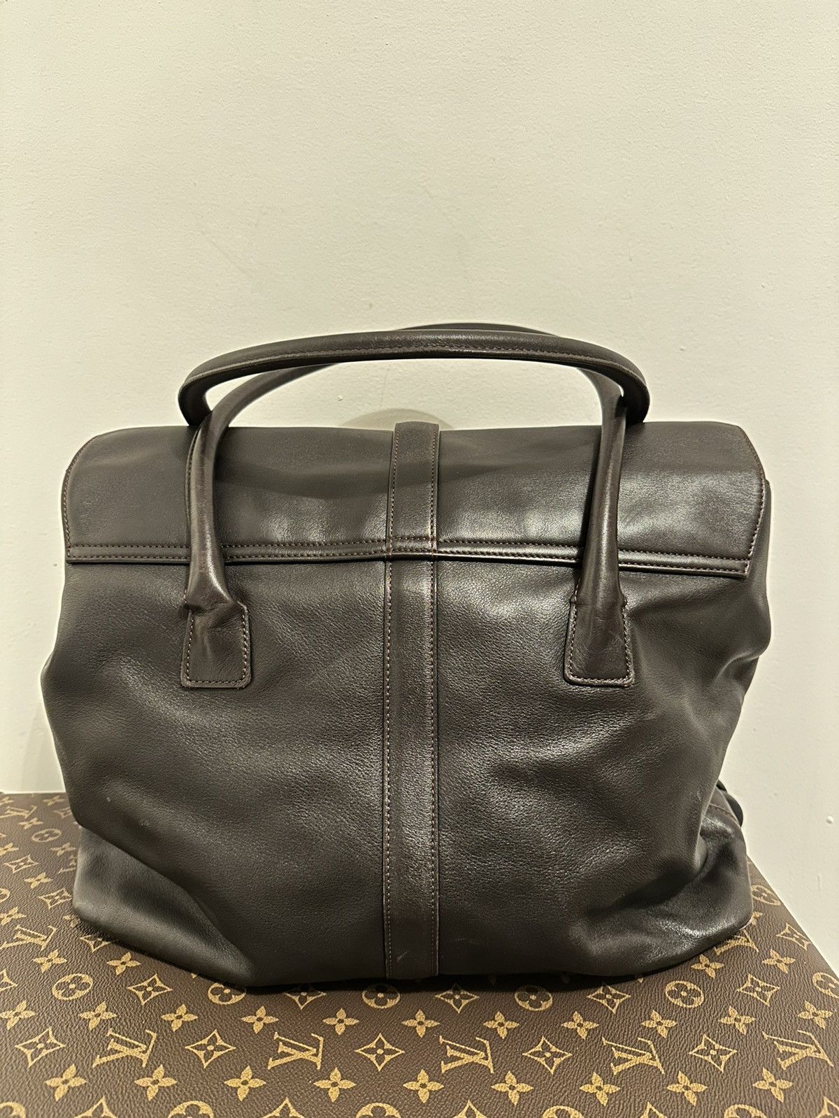 Chanel × Vintage Vintage Chanel Travel Bag in Dark Bordeaux Leather 1999 RARE Size ONE SIZE - 3 Thumbnail