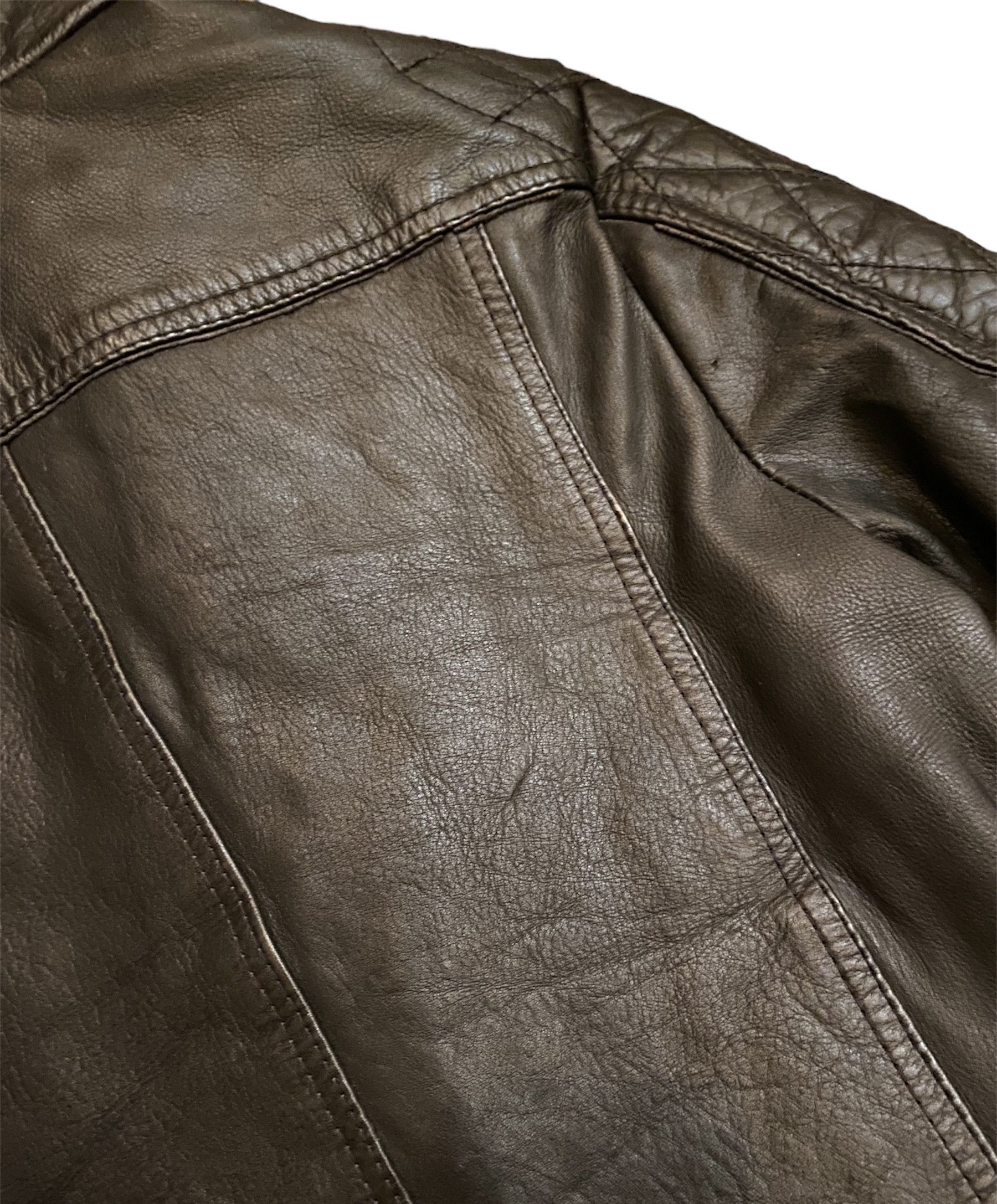 Genuine Leather UK Vintage 80s Punk style Leather Biker Jacket Size US S / EU 44-46 / 1 - 9 Thumbnail