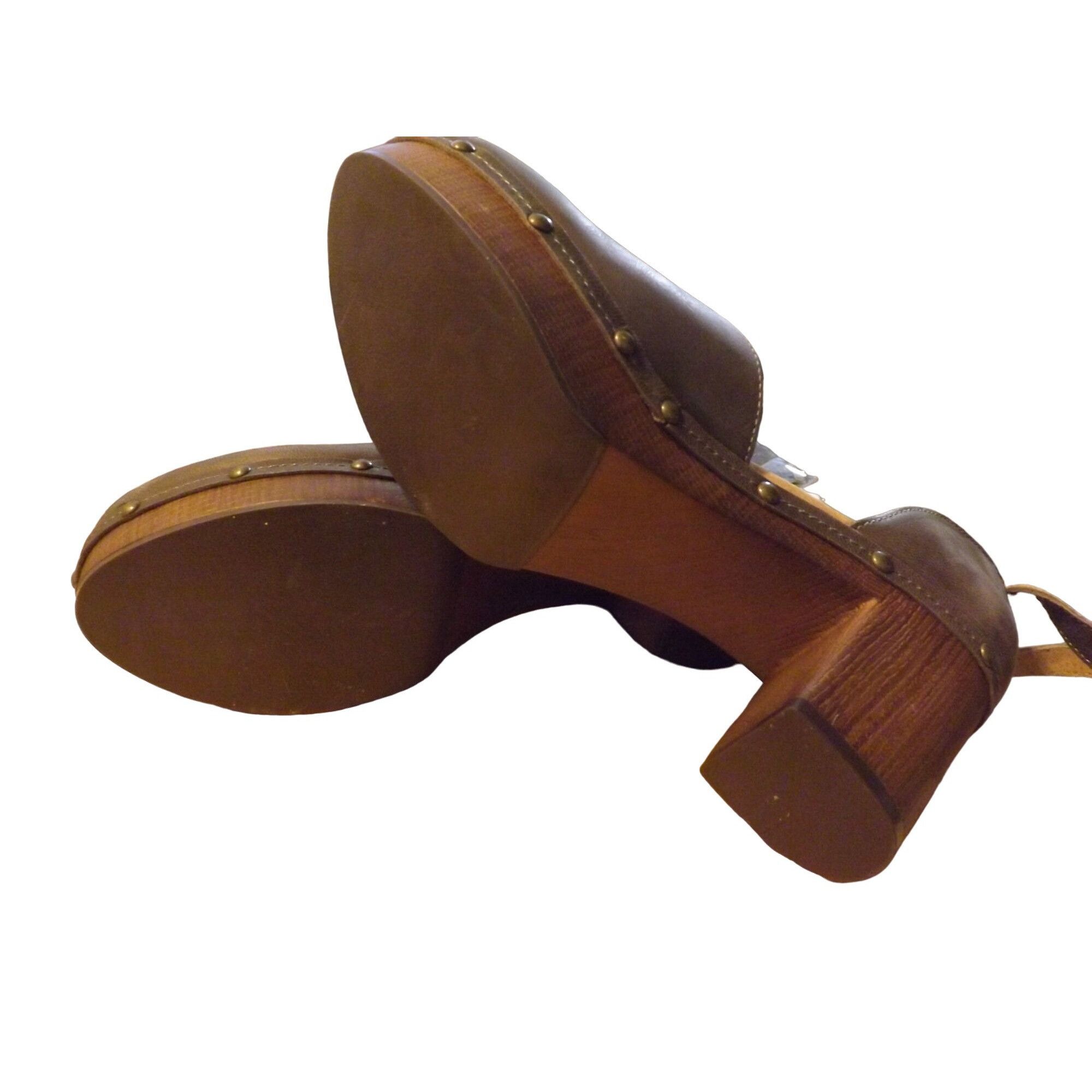 Other Sbicca Donerail Block Heels Women Sz 11 Leather Studded Stra Size US 11 / IT 41 - 8 Thumbnail
