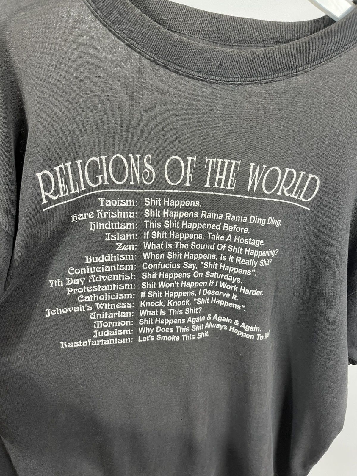 Vintage Vintage Religions of the World Parody Funny Satire T Shirt Size US L / EU 52-54 / 3 - 5 Thumbnail