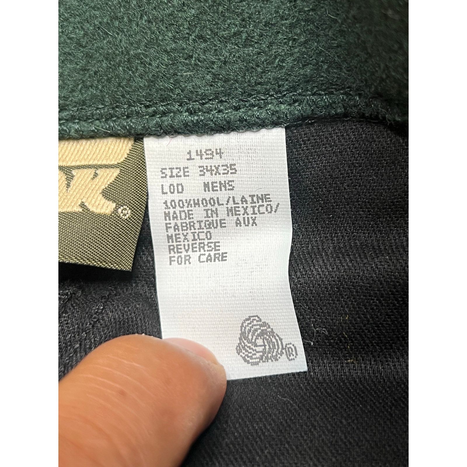 Vintage Vintage 80s Wool Pants Size 34x34 Trousers Rare Green Size US 34 / EU 50 - 5 Thumbnail