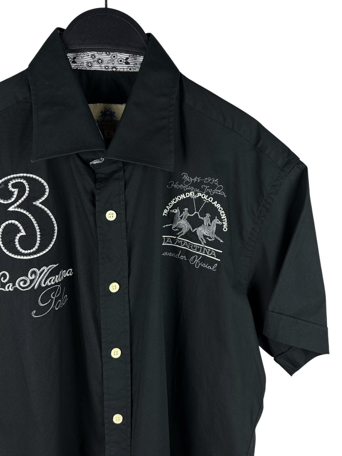 La Martina Vintage La Martina Argentina Short Sleeve Shirt Black Size US XL / EU 56 / 4 - 3 Thumbnail