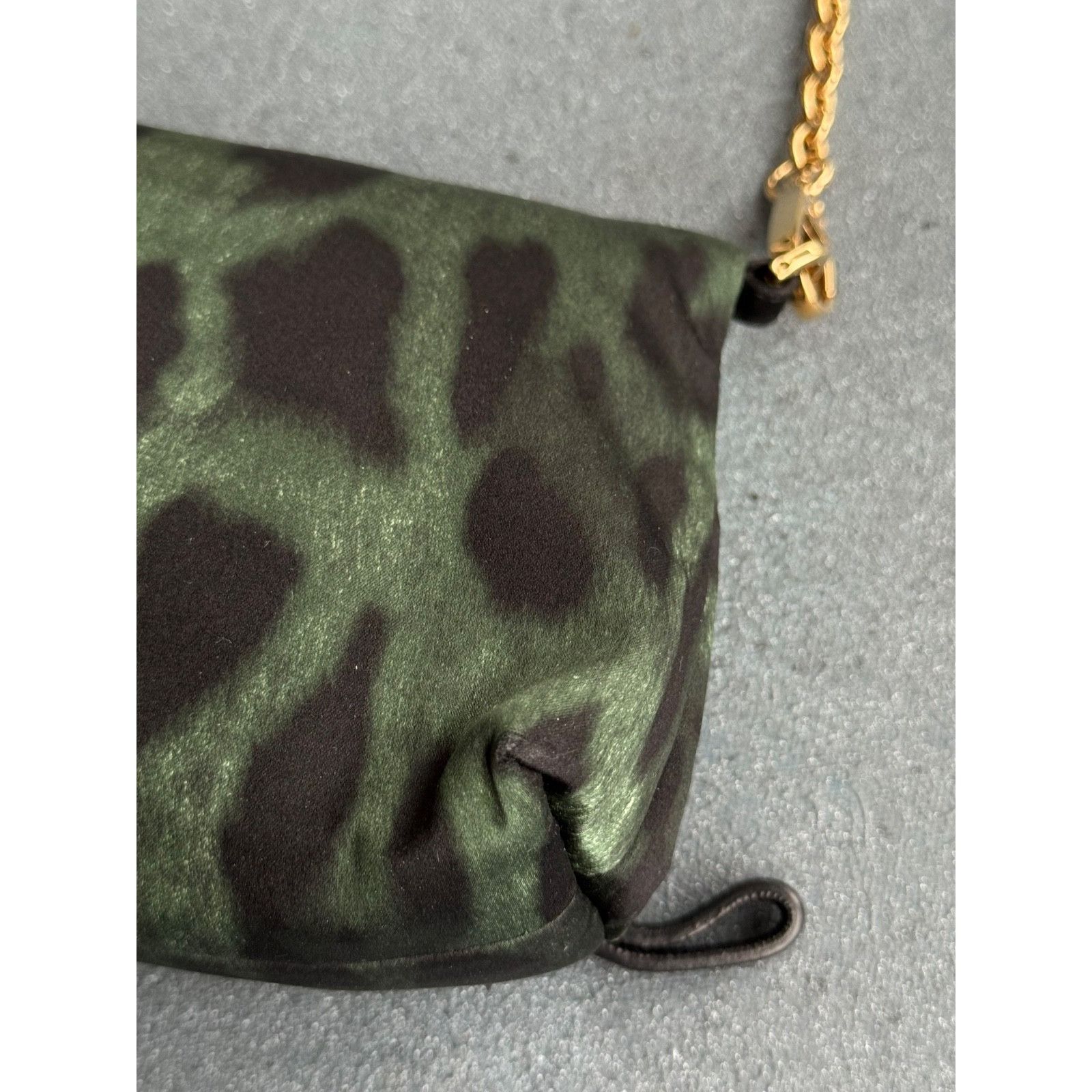 Dolce & Gabbana Dolce & Gabbana Leopard Satin Mini Green Cross Body Bag Size ONE SIZE - 16 Thumbnail