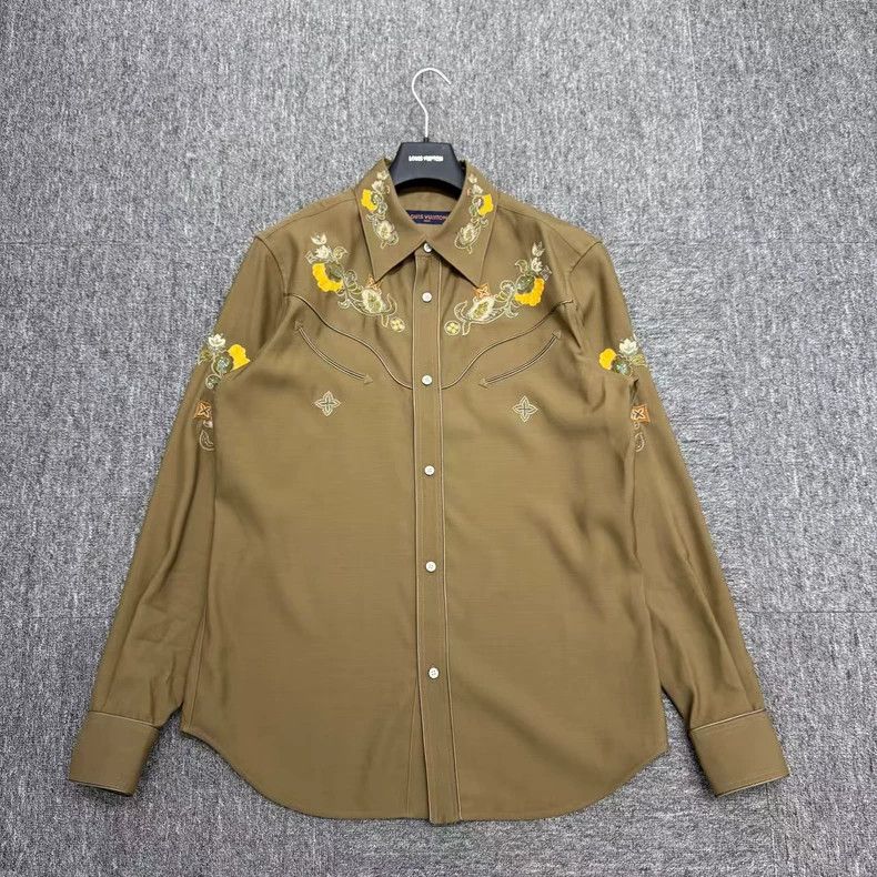 Louis Vuitton Louis Vuitton Fei Dong Floral Alphabet Embroidered Shirt 25 Size US XL / EU 56 / 4 - 1 Thumbnail