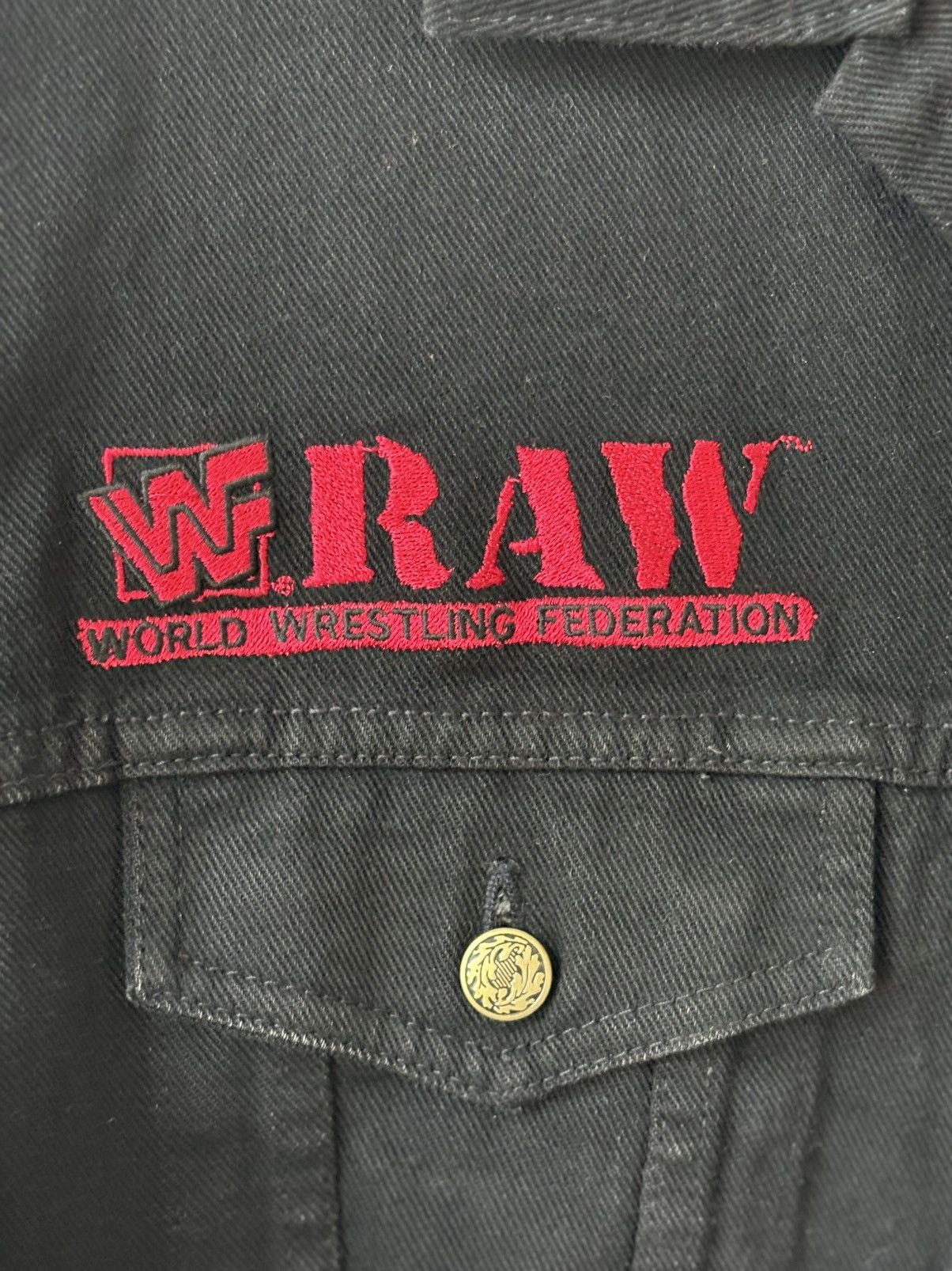 WWF VINTAGE WWF RAW IS WAR DENIM JACKET Size US M / EU 48-50 / 2 - 3 Thumbnail