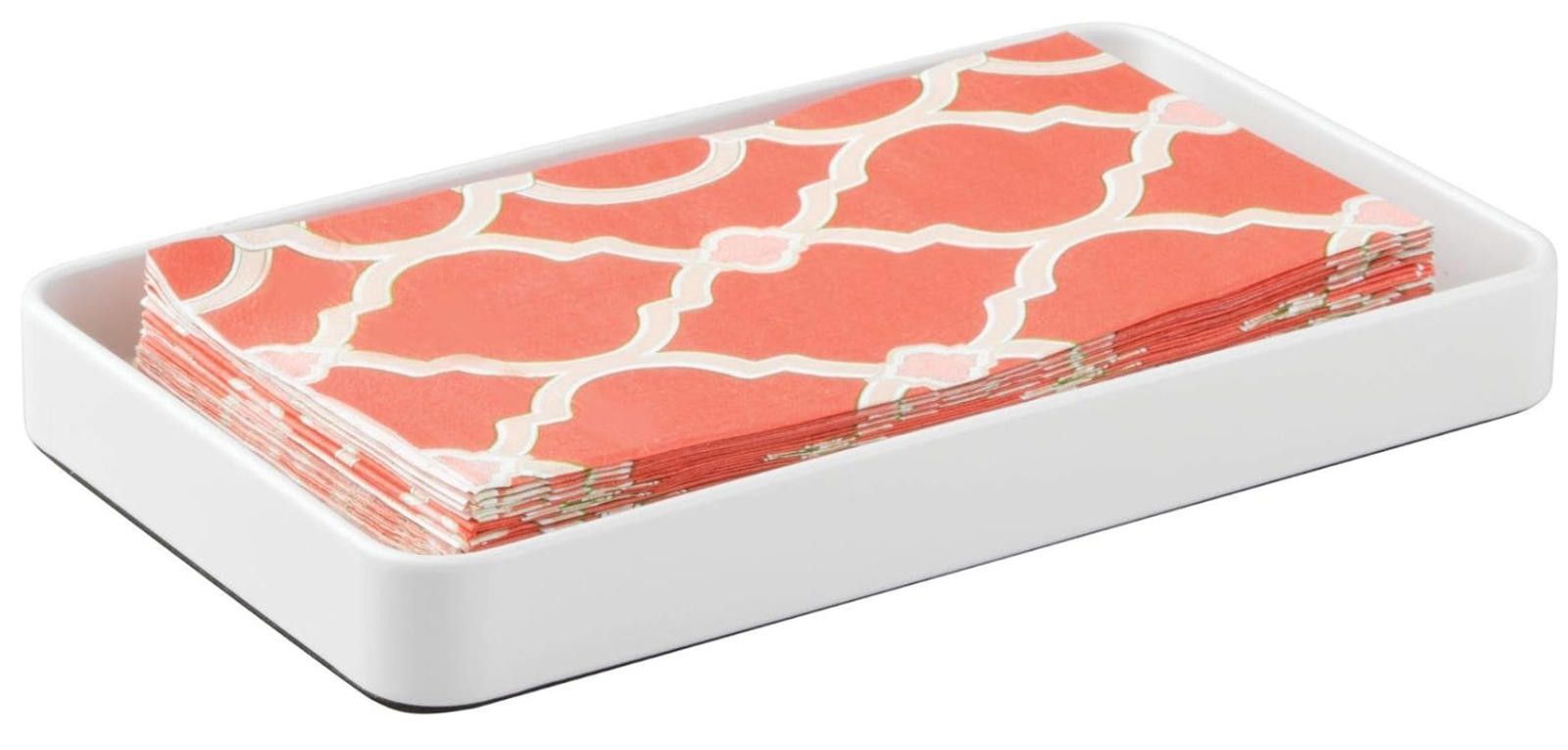 Designer Metal Guest Towel Tray Nonslip Vanity Board Bathroom Kitchen Size ONE SIZE - 1 Thumbnail