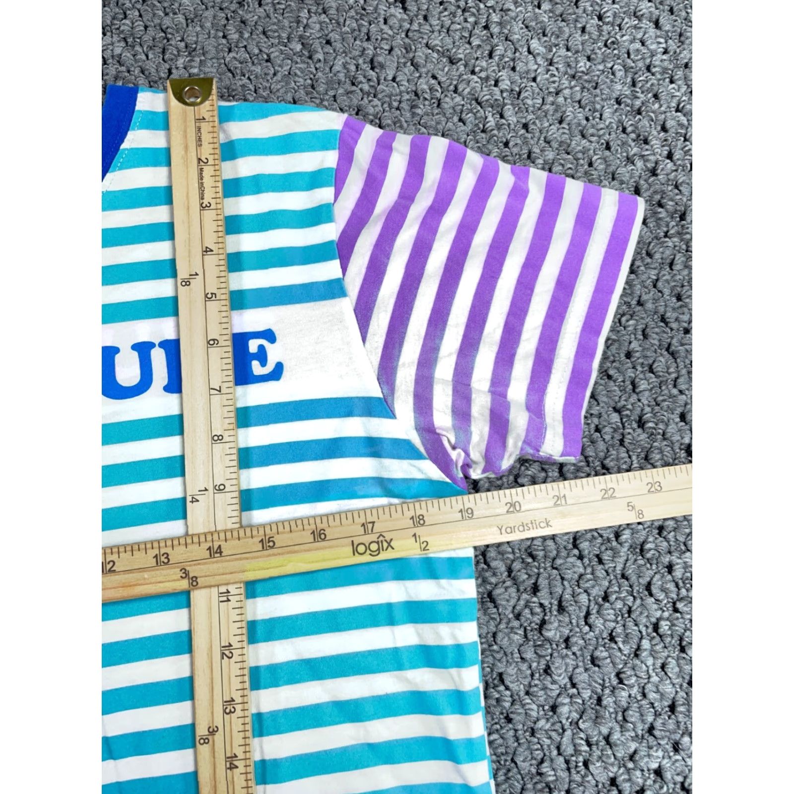 Odd Future Odd Future Spell Out Striped T-Shirt Adult Medium White Blue Tyler Creator Rap Size US M / EU 48-50 / 2 - 6 Thumbnail