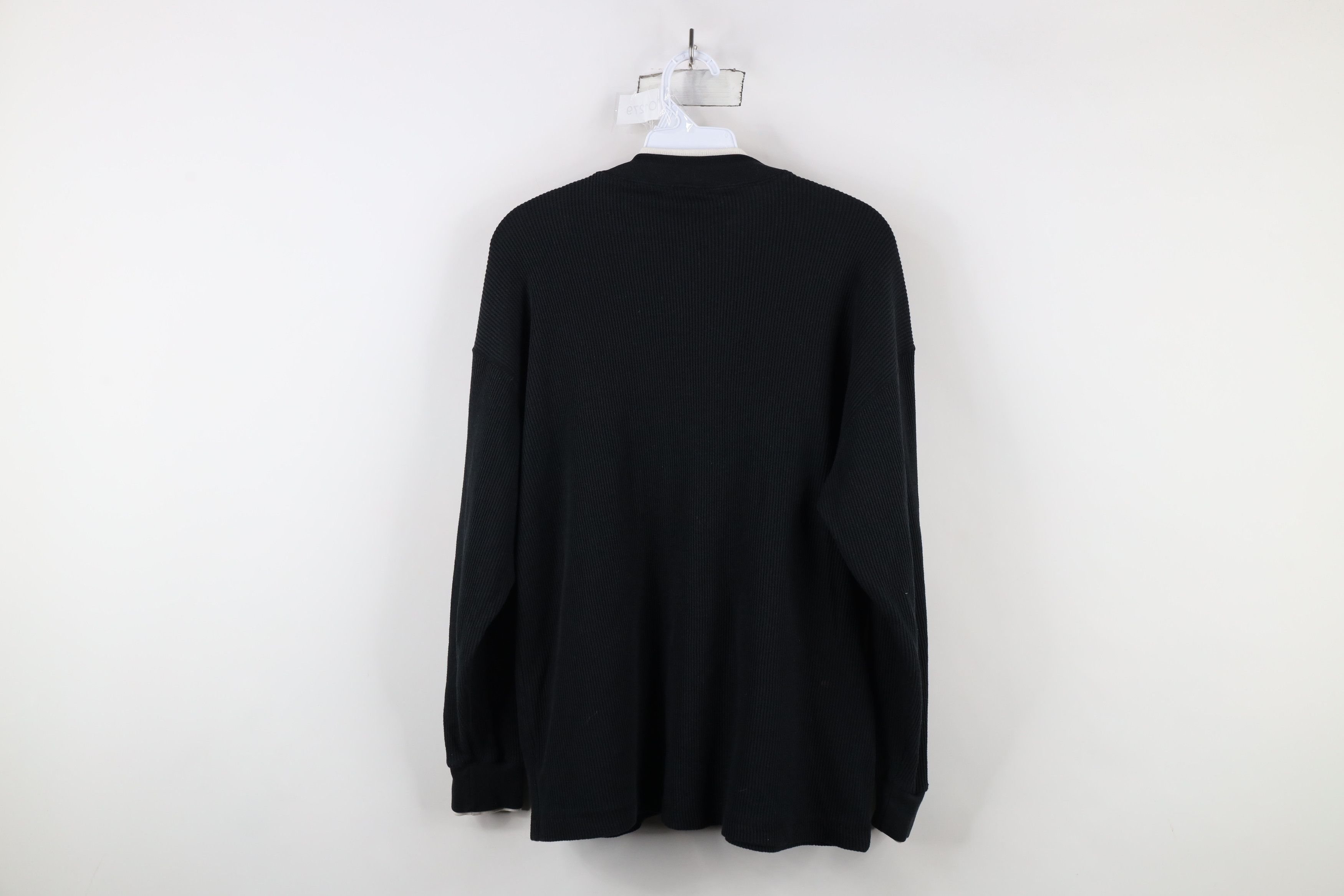 Vintage Vintage 90s Streetwear Layered Waffle Knit Henley T-Shirt Size L / US 10 / IT 46 - 12 Thumbnail