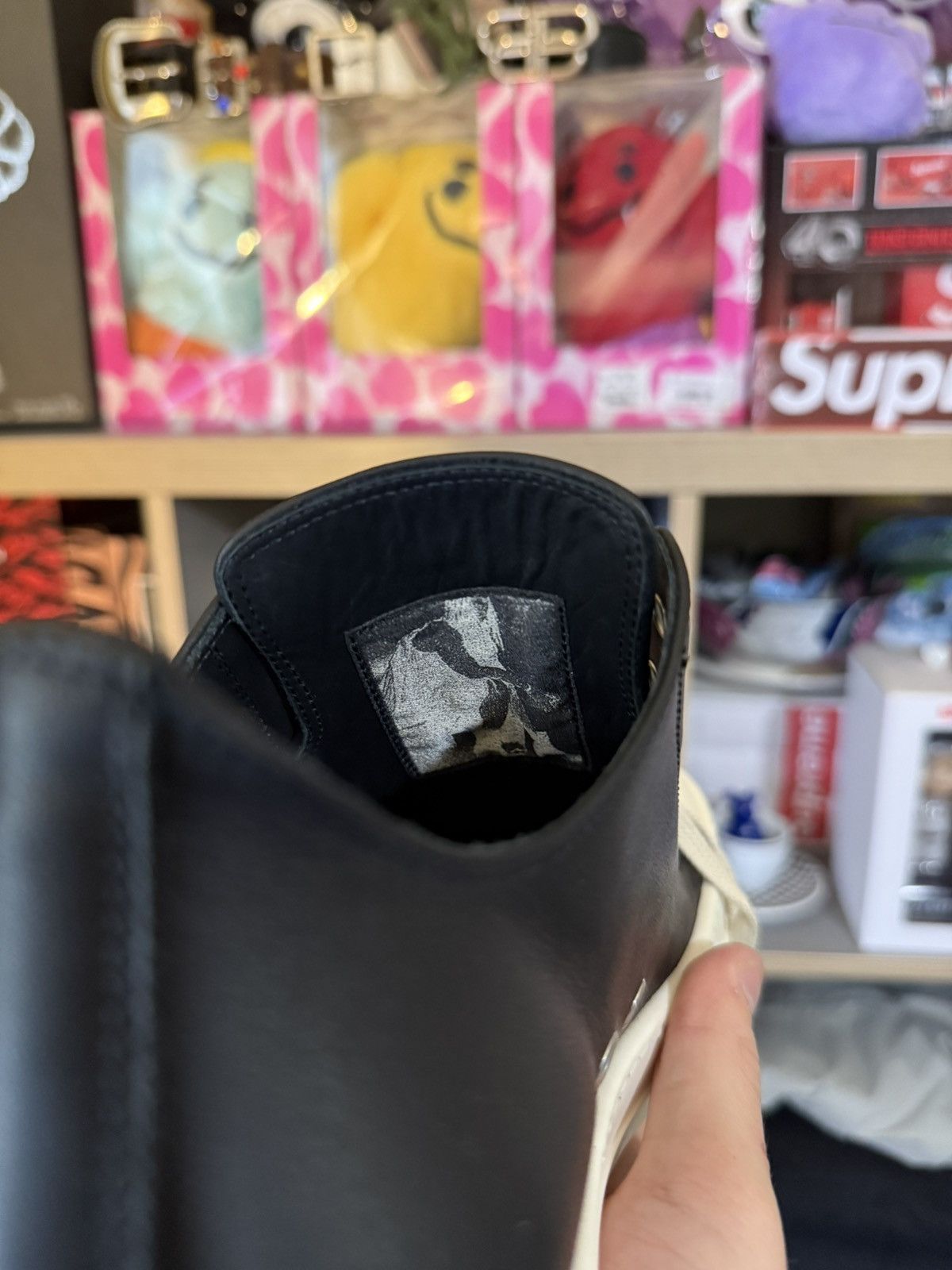 Rick Owens Rick Owens Black Leather Ramone Mainline Sneaker Size US 5.5 / EU 38 - 5 Thumbnail