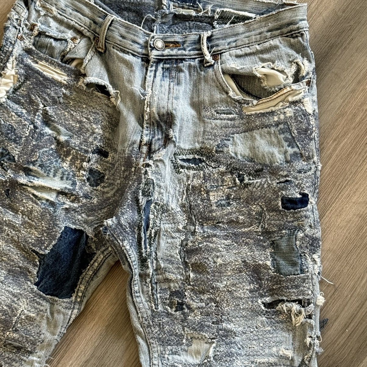 Japanese Brand × Vintage Custom reworked denim patched jeans Size US 30 / EU 46 - 3 Thumbnail