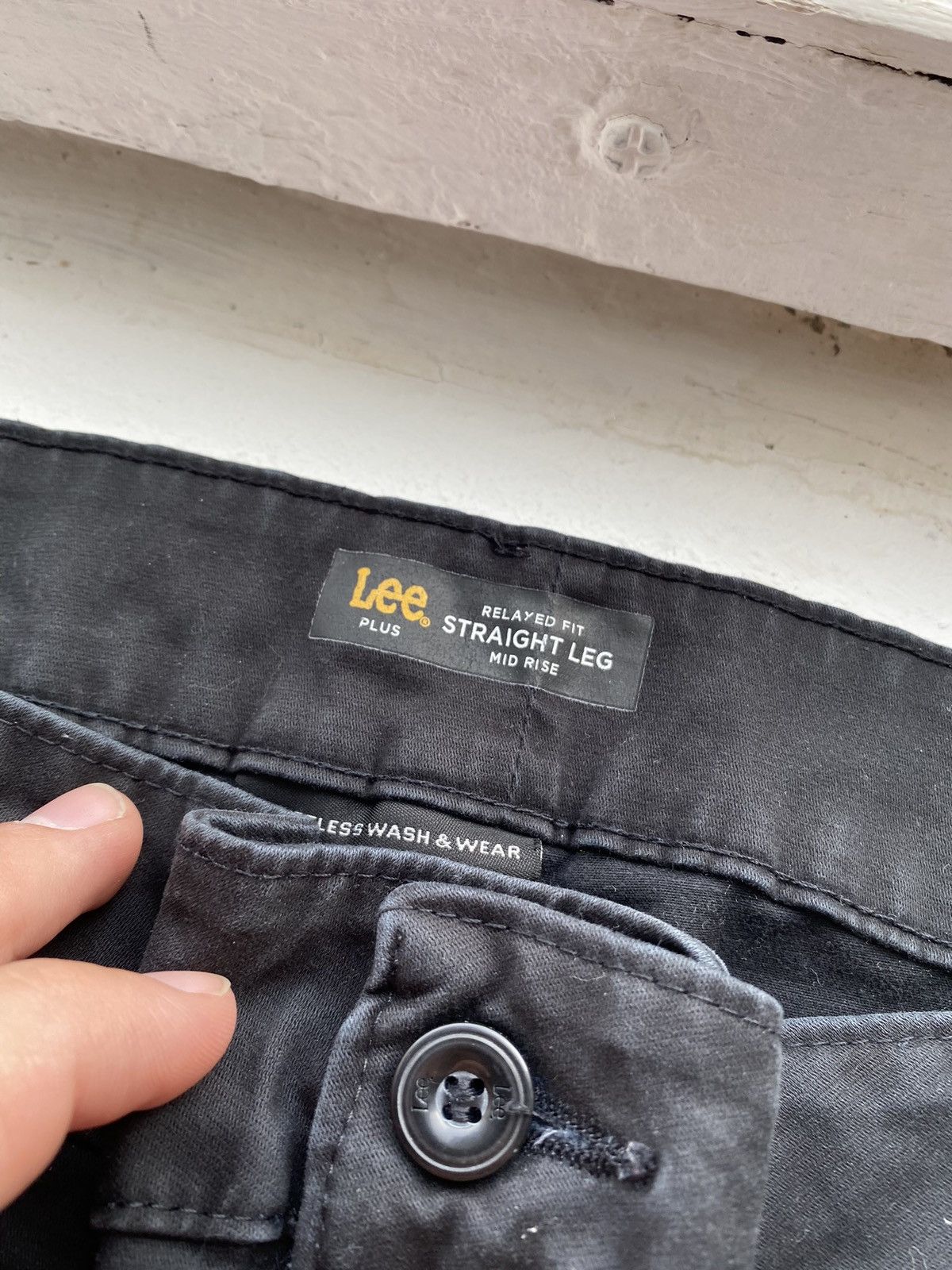 Lee × Vintage 🔥Lee Baggy Relaxed Black Pants 38 Vntg Size 38" / US 16 / IT 52 - 3 Thumbnail