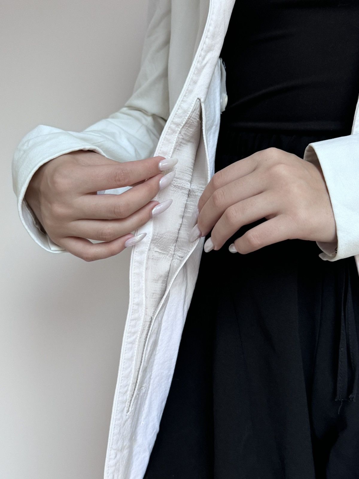 Helmut Lang Vintage 90s Helmut Lang Extended Blazer Trench Jacket Size M / US 6-8 / IT 42-44 - 8 Thumbnail
