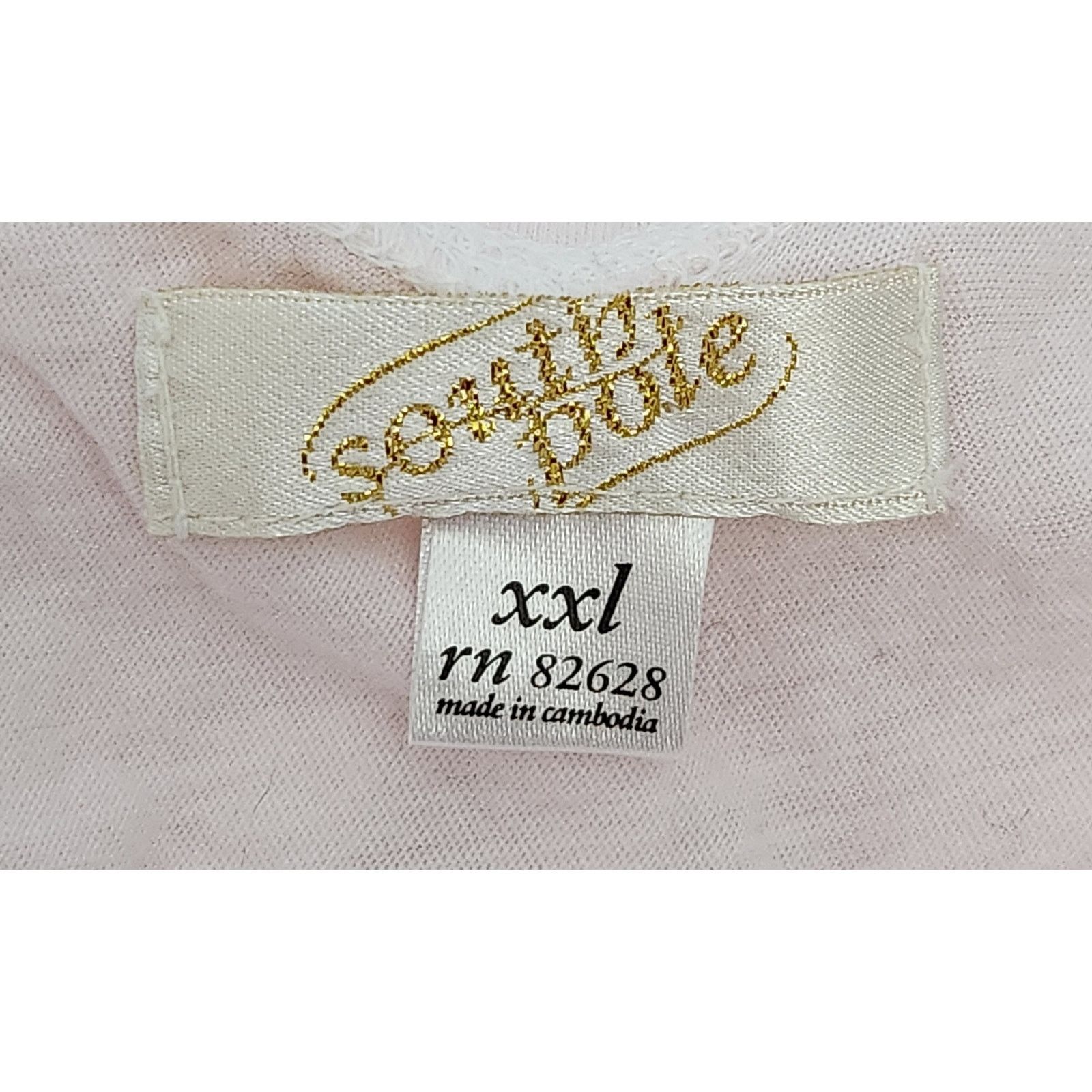 Southpole South Pole Light Pink Gold Embellished Double V Neck Top XXL Size XXL / US 16-18 / IT 52-54 - 4 Thumbnail