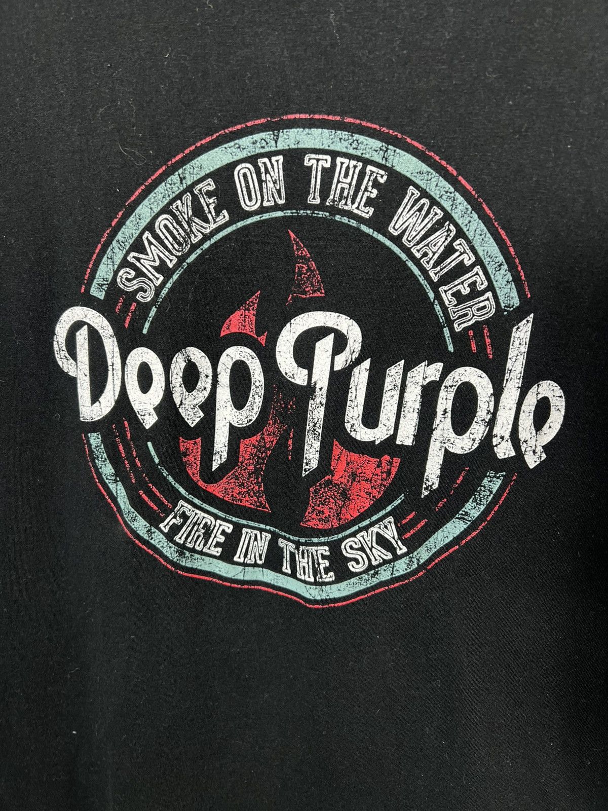 Band Tees Vintage Band Rock Tour Deep Purple Smoke On The Water Tee Size US L / EU 52-54 / 3 - 2 Thumbnail