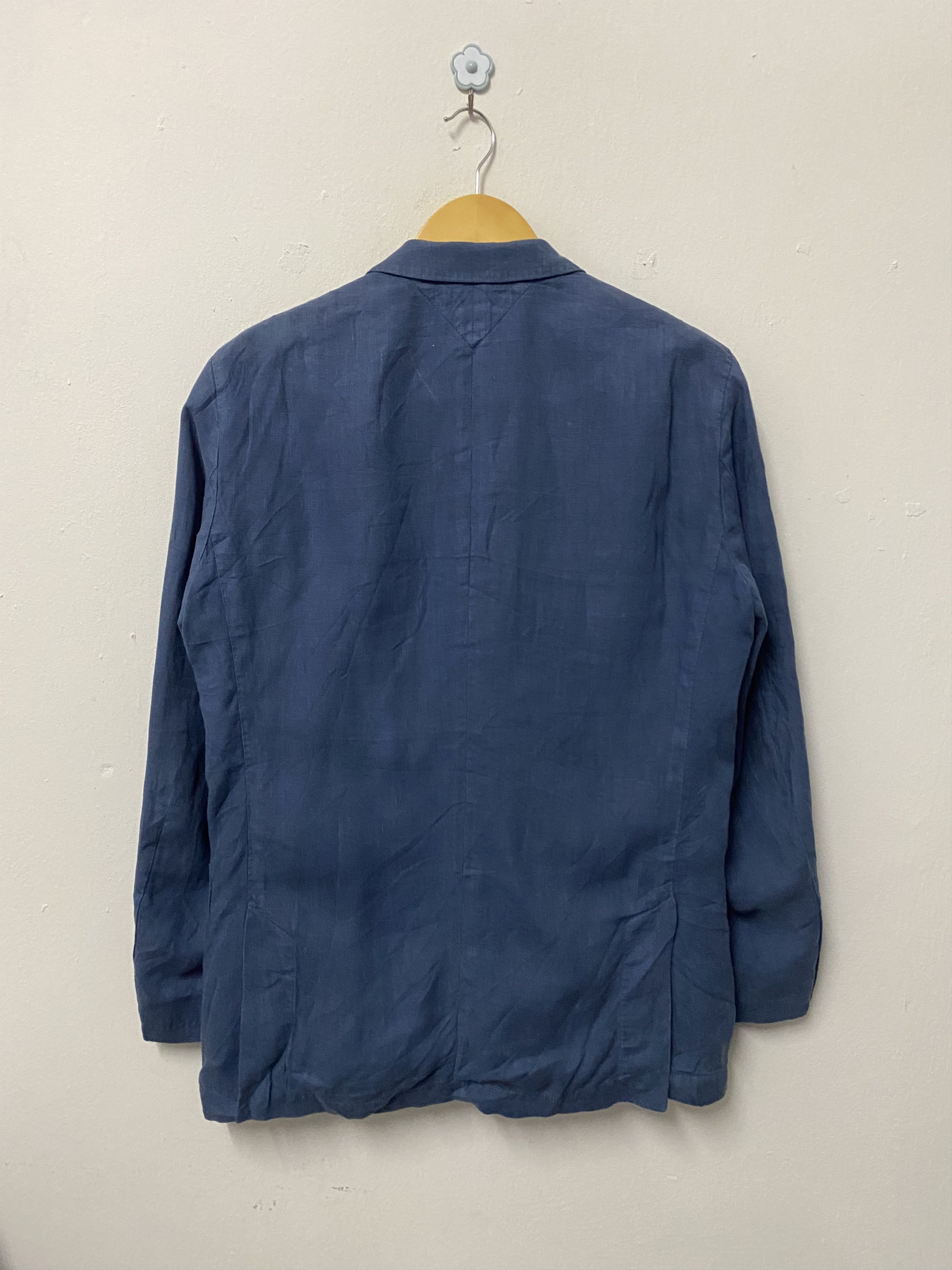 Tommy Hilfiger Tommy Hilfiger Portugal Made Linen Blend Blazer Jacket Blue Size 50R - 2 Thumbnail