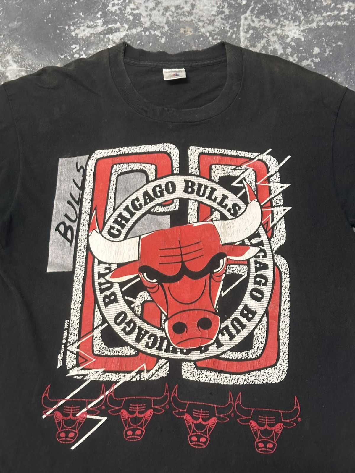 NBA × Vintage Vintage 90s Chicago Bulls T-Shirt NBA Graphic Tee Basketball Size US L / EU 52-54 / 3 - 4 Thumbnail