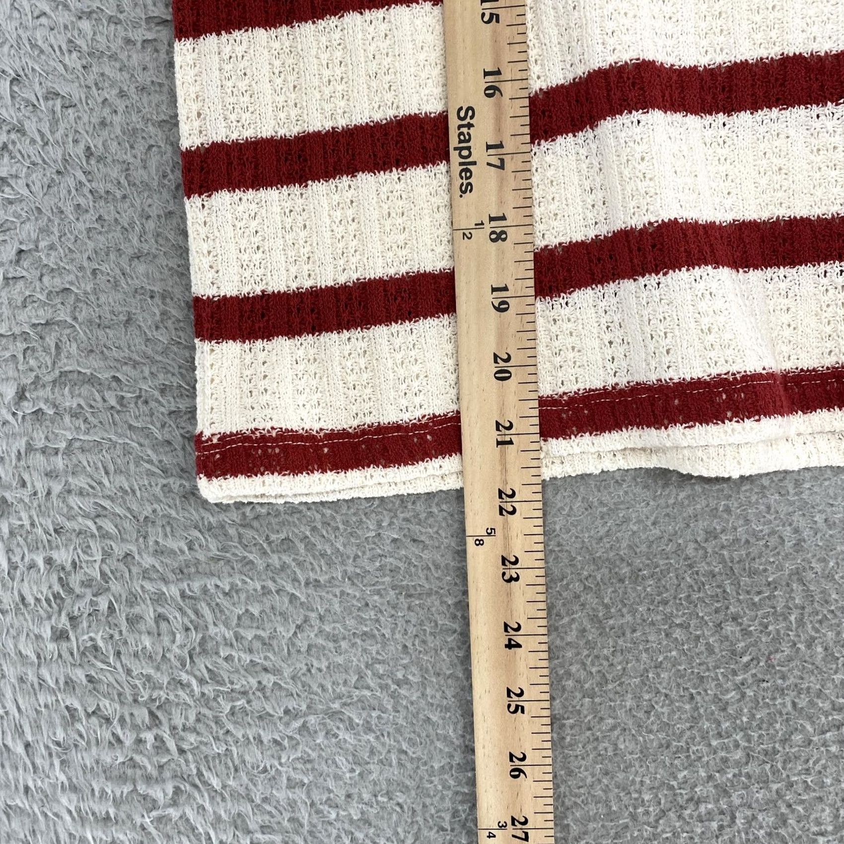 Madewell Madewell Polo Shirt Womens Small White Striped Open Knit Short Sleeve Knit Lightweight Casual Polo Size S / US 4 / IT 40 - 4 Thumbnail