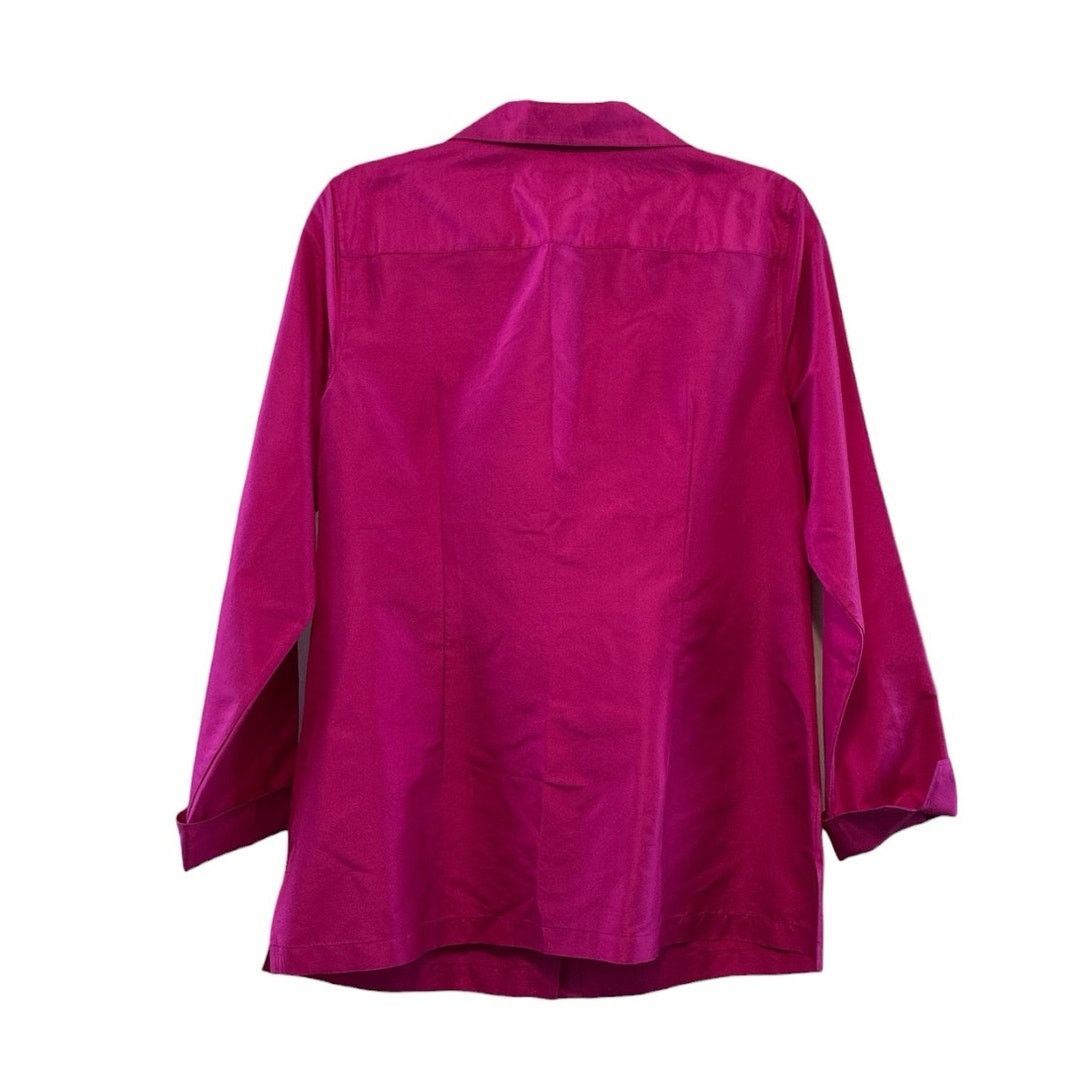 Talbots Talbots silk taffeta fuchsia long sleeve blouse NWT Size XL / US 12-14 / IT 48-50 - 5 Thumbnail