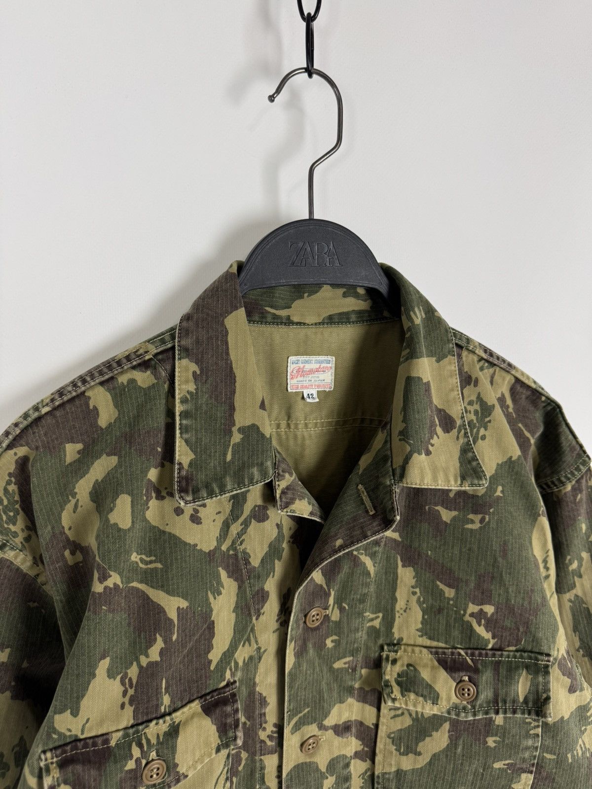 Momotaro Jeans Momotaro Jeans Herringbone Camouflage Pockets Light Jacket Size US L / EU 52-54 / 3 - 6 Thumbnail