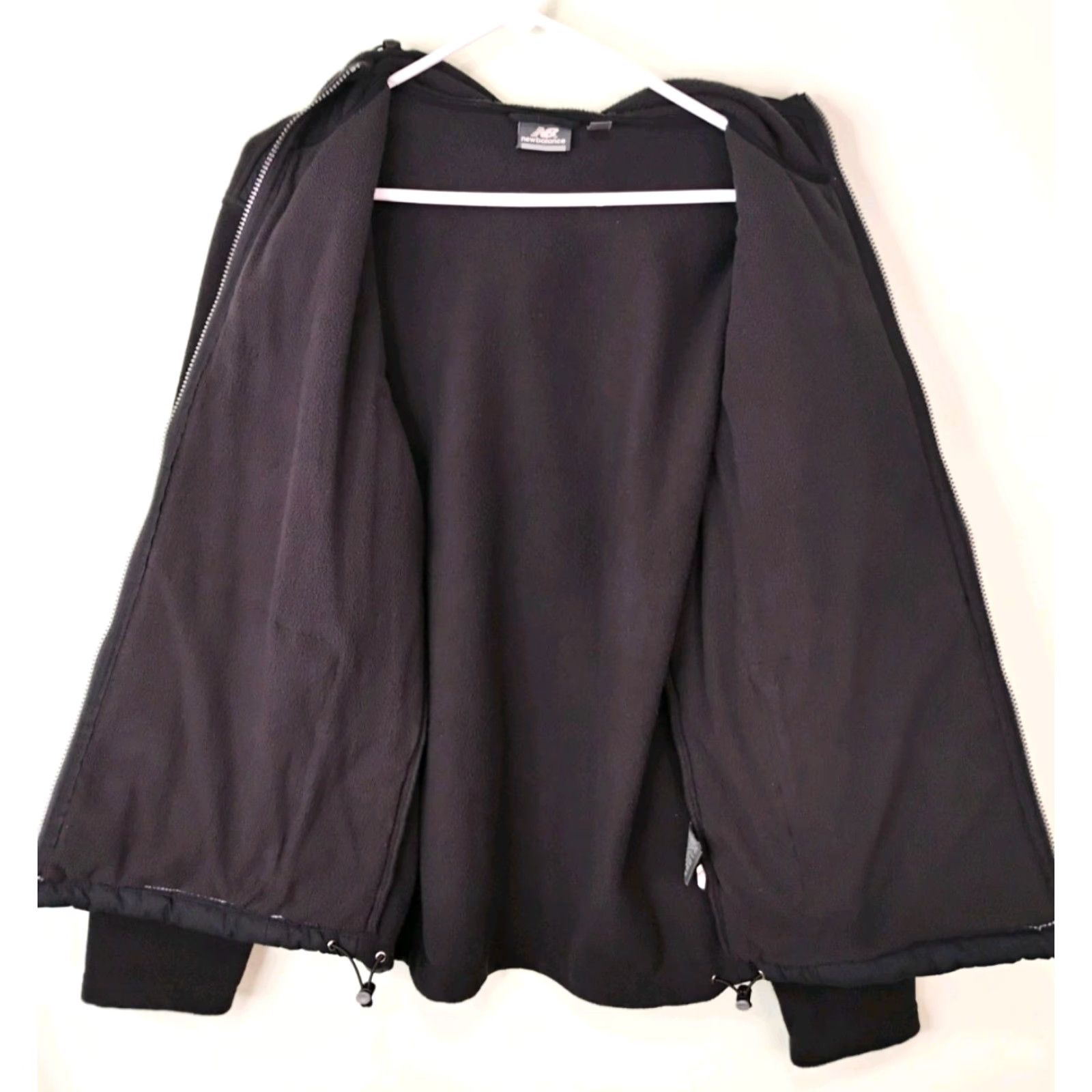New Balance New Balance Full Zip Fleece Quilted Hooded Jacket Medium Black Long Sleeve Women Size M / US 6-8 / IT 42-44 - 3 Thumbnail