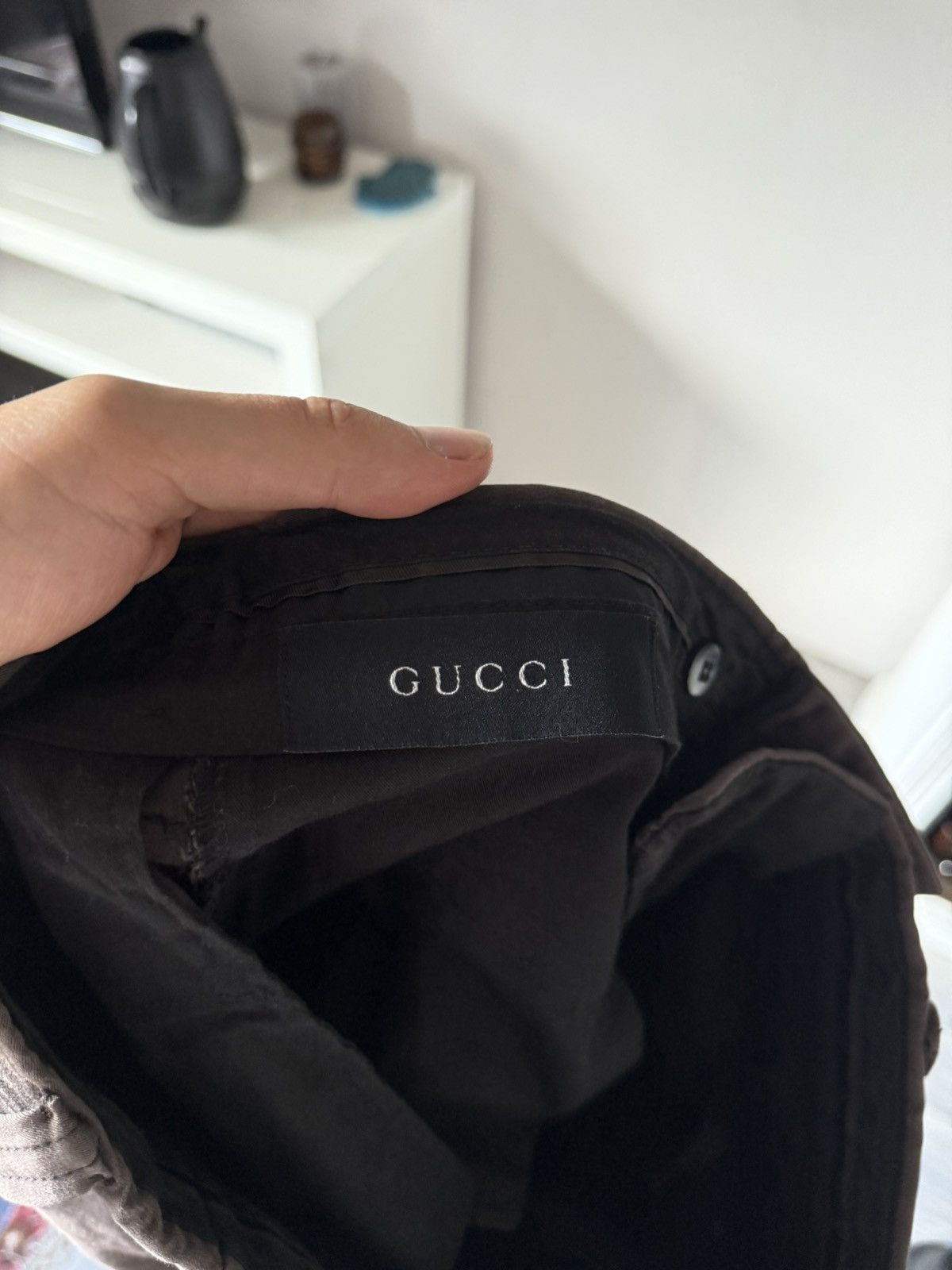 Gucci Gucci Dark Brown Cropped Cotton Trousers IT 46 Size US 30 / EU 46 - 9 Thumbnail