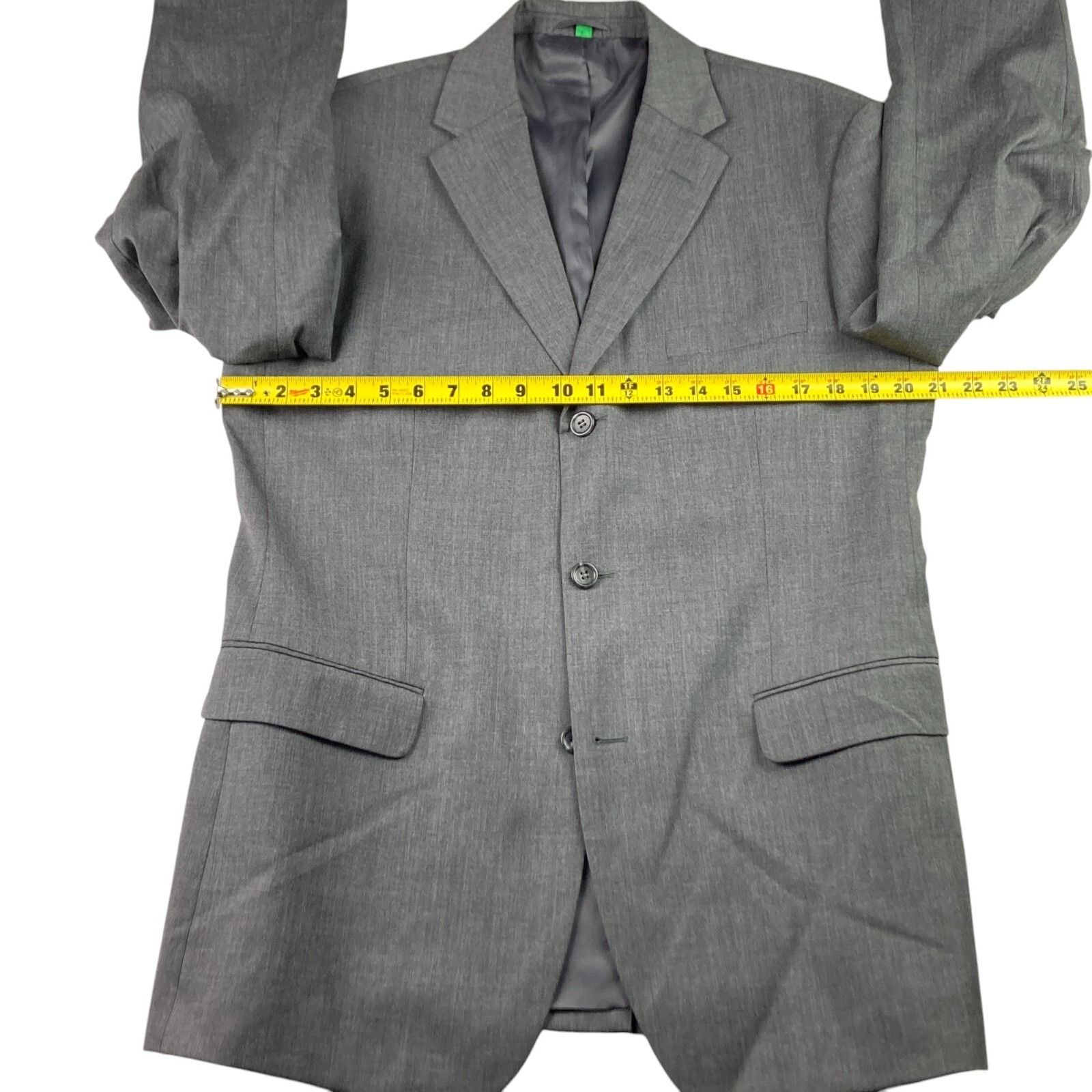 United Colors Of Benetton United Colors of Benetton Men’s 3-Button Suit Gray • US 42 L Size 42L - 10 Thumbnail