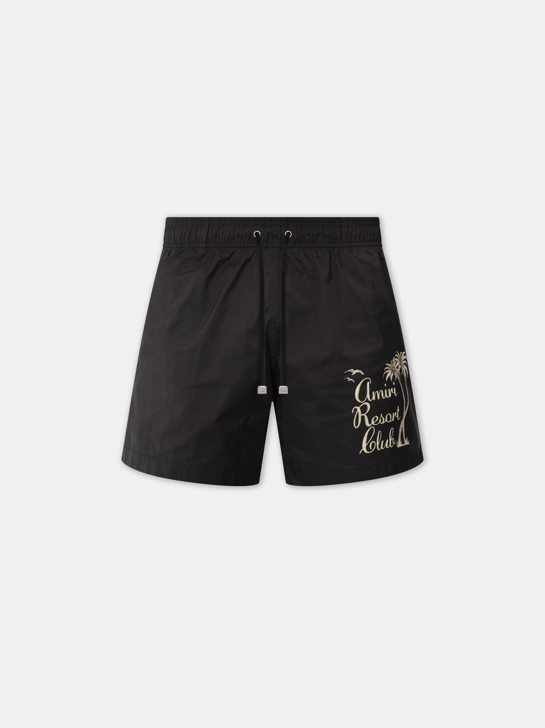 Amiri o1s1wg110425 Resort Club Swim Trunk in Black Size US 32 / EU 48 - 1 Thumbnail