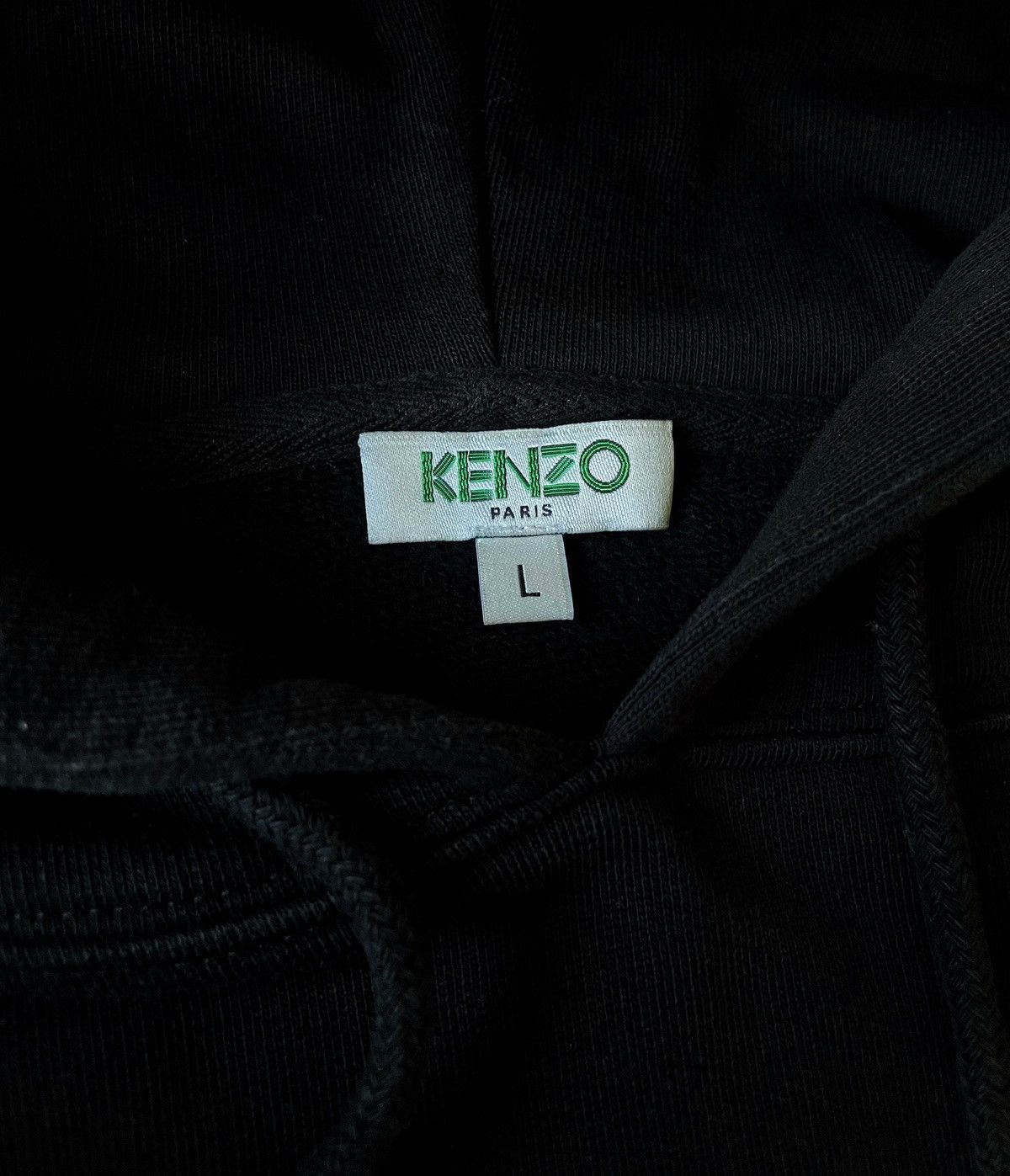 Kenzo Kenzo Women Black Hoodie Big Logo Made In Portugal Size L Size L / US 10 / IT 46 - 8 Thumbnail