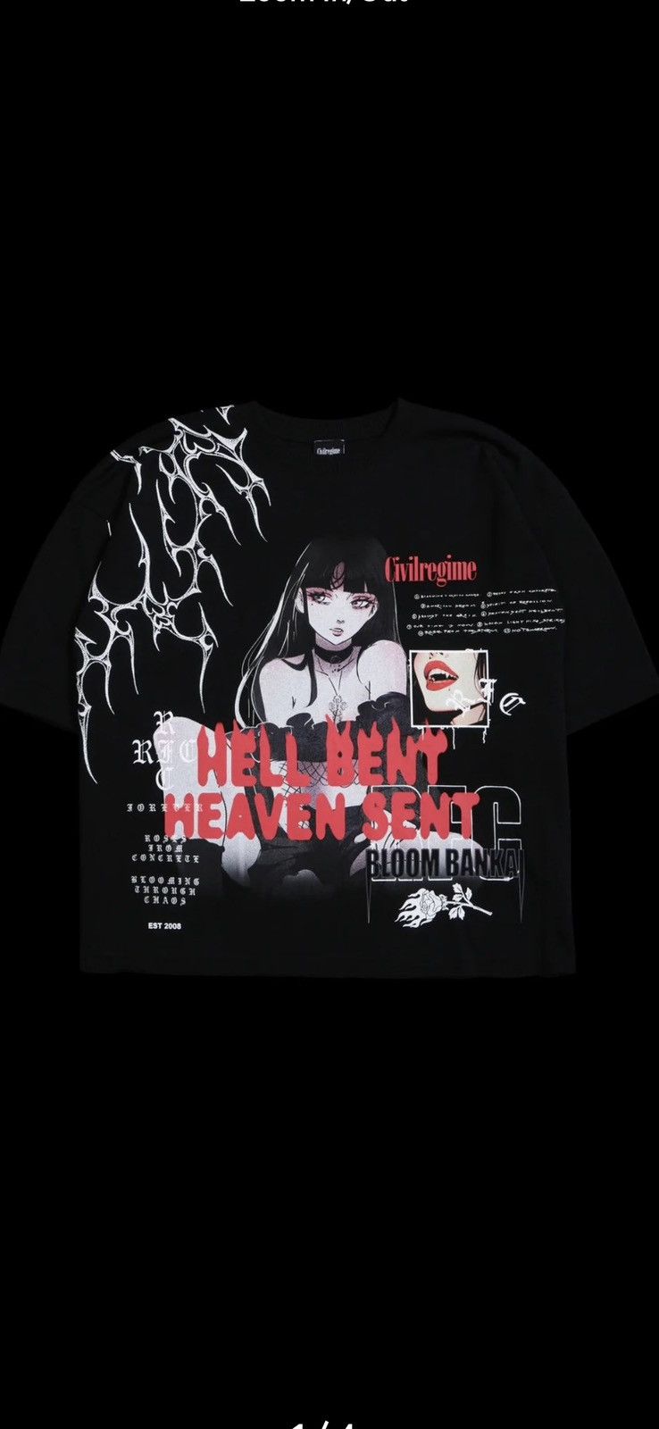 Civil Regime The Bloom Bankai Temptress Dungeon Tee in Black Size US L / EU 52-54 / 3 - 1 Thumbnail