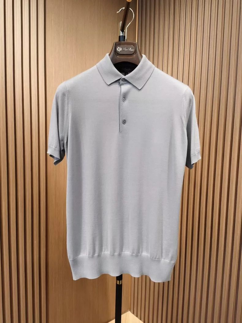 Loro Piana LORO PIANA Sheared wool for knit Polo shirt Size US L / EU 52-54 / 3 - 1 Thumbnail