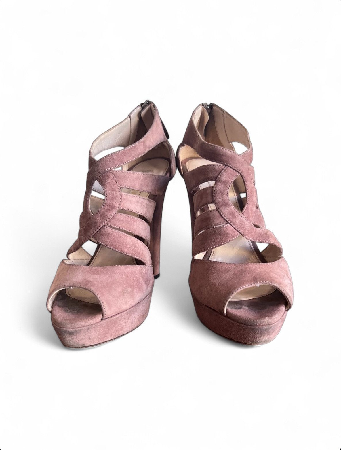 Prada Prada Heels Pink Suede in Leather Lining Size 38 Size US 8 / IT 38 - 2 Thumbnail
