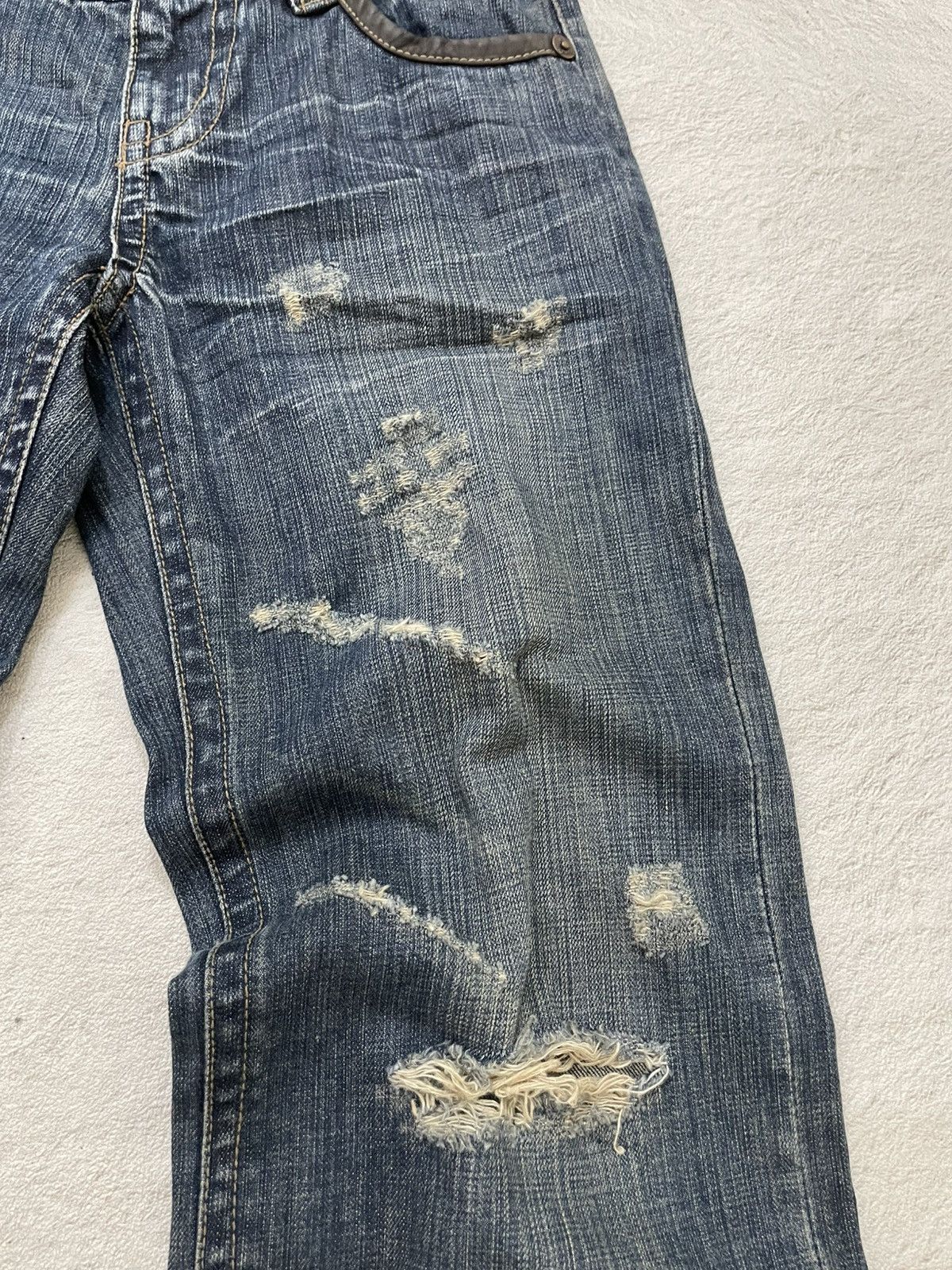 Japanese Brand 2000s DOHC Distressed Denim Mudwash Jeans Y2K Hysteric LGB Size US 29 - 4 Thumbnail