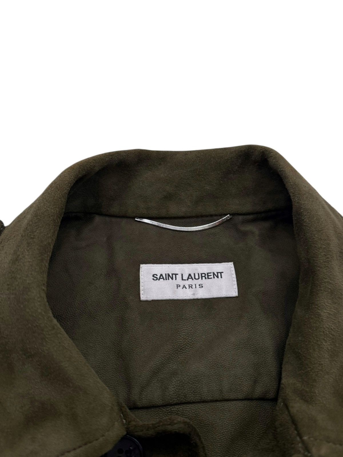 Saint Laurent Paris 2016 Hedi Era Goat Leather Military Army Jacket Size US M / EU 48-50 / 2 - 3 Thumbnail