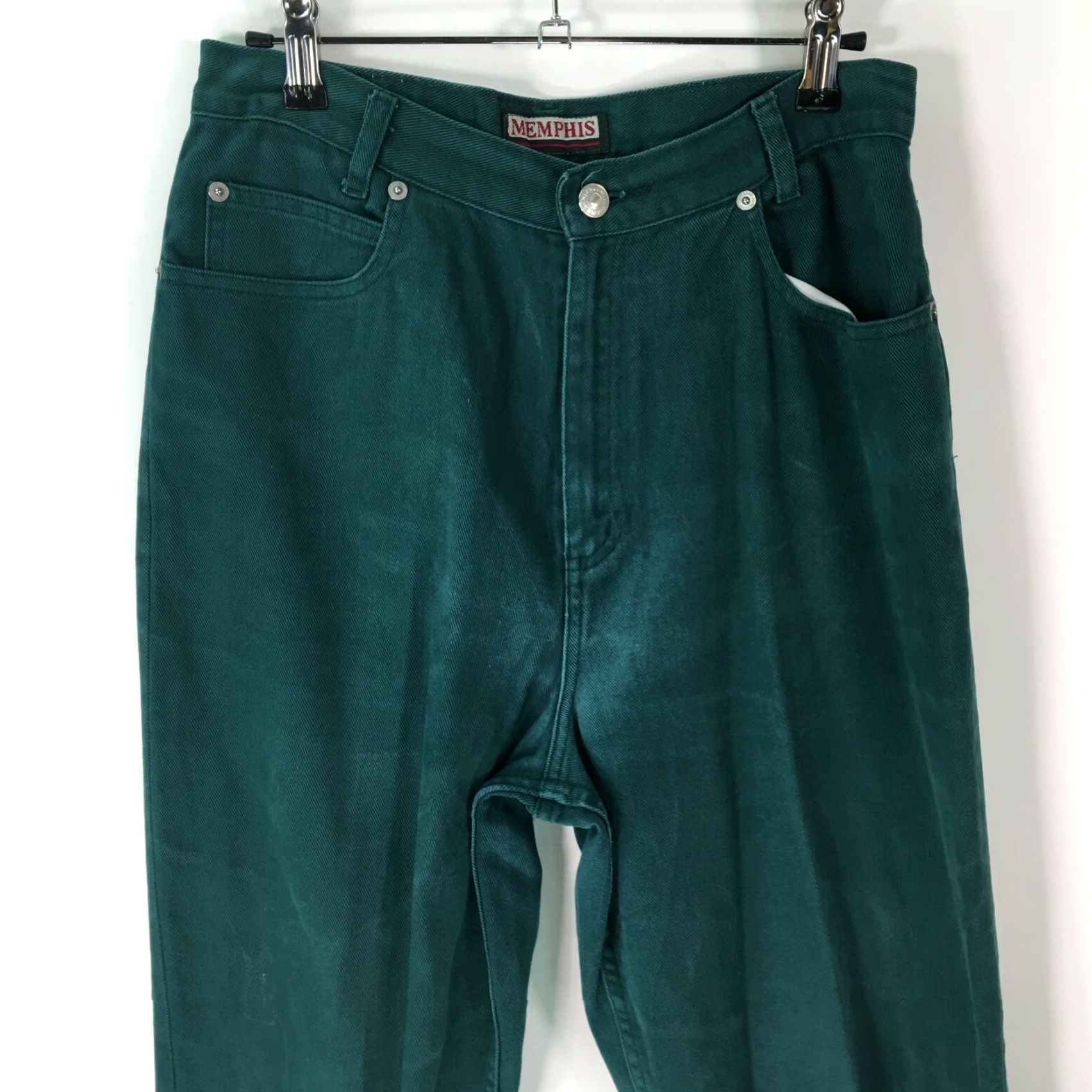 Vintage VINTAGE Memphis Women's Jeans 1980s High Rise Straight Leg Green Size 9/10 Casual Size 30" / US 8 / IT 44 - 3 Thumbnail