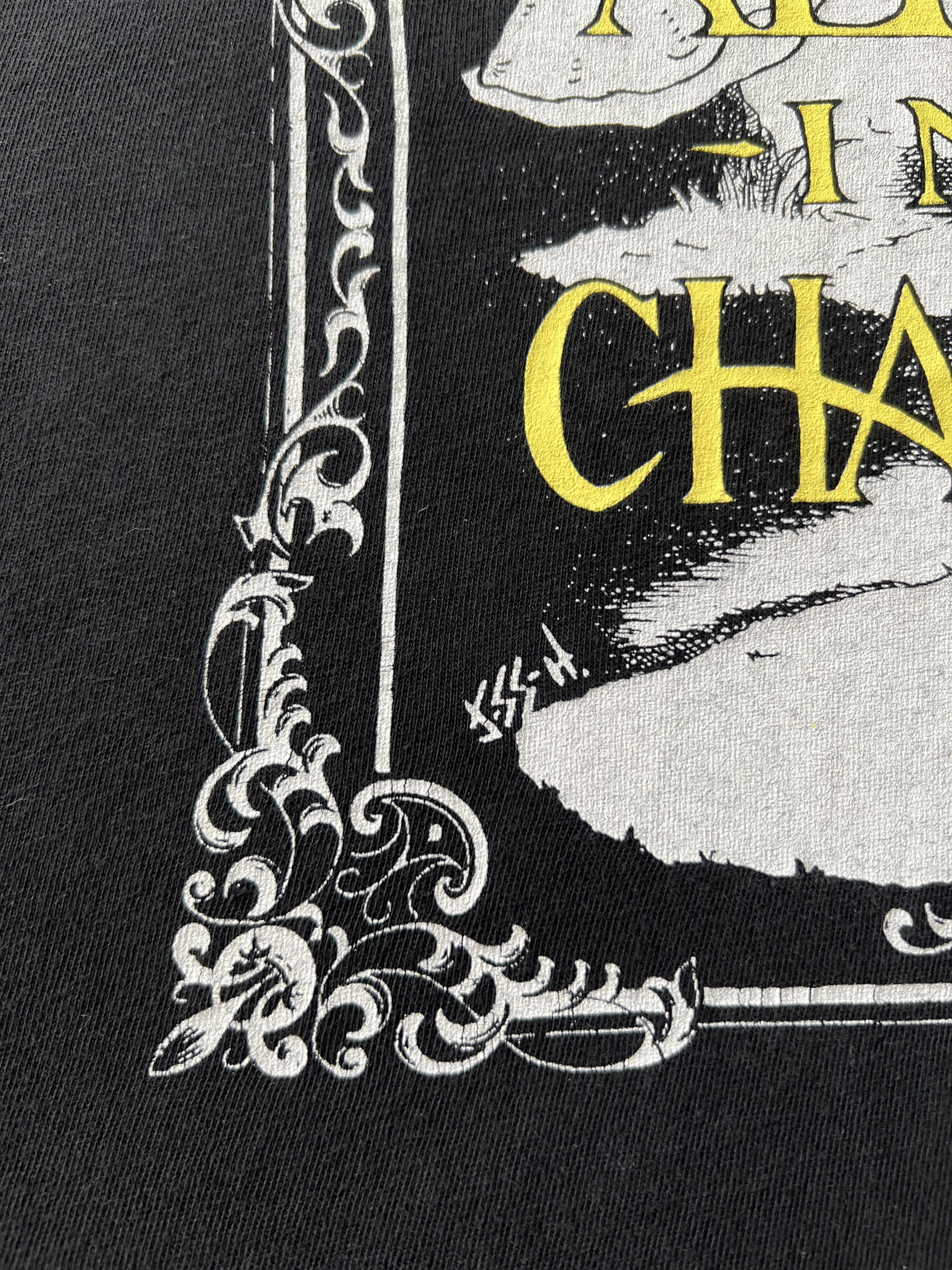 Band Tees Vintage 1992 Alice in Chains Wonderland Black T-shirt Size US XL / EU 56 / 4 - 7 Thumbnail