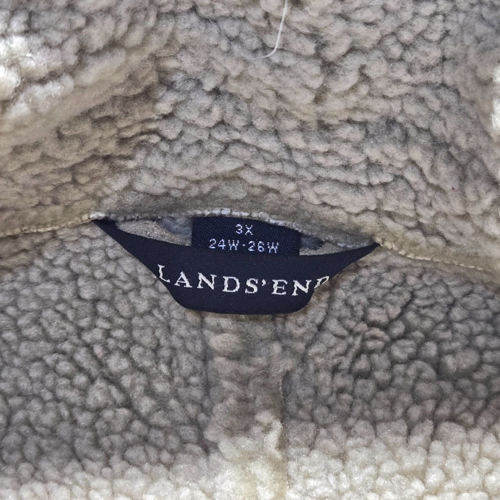 Lands' End Lands' End Tan Brown Heavy Coat Jacket Adult Women's Plus Size 24W-26W 3X Pea Coat Jacket Womens Plus Size Brown Lands' End Vintage No Size XXL / US 16-18 / IT 52-54 - 3 Thumbnail